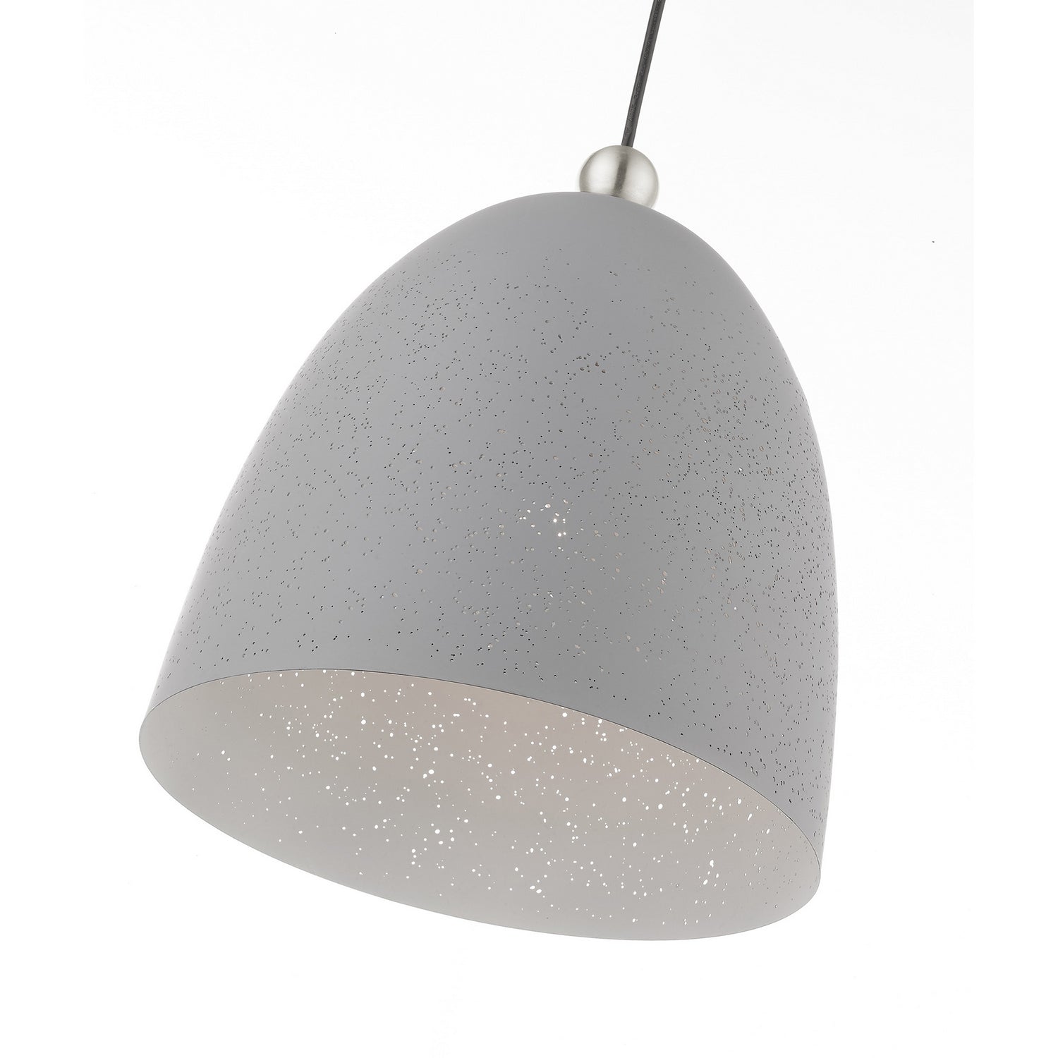 Livex Lighting - 49109-80 - One Light Pendant - Arlington - Nordic Gray w/ Brushed Nickels