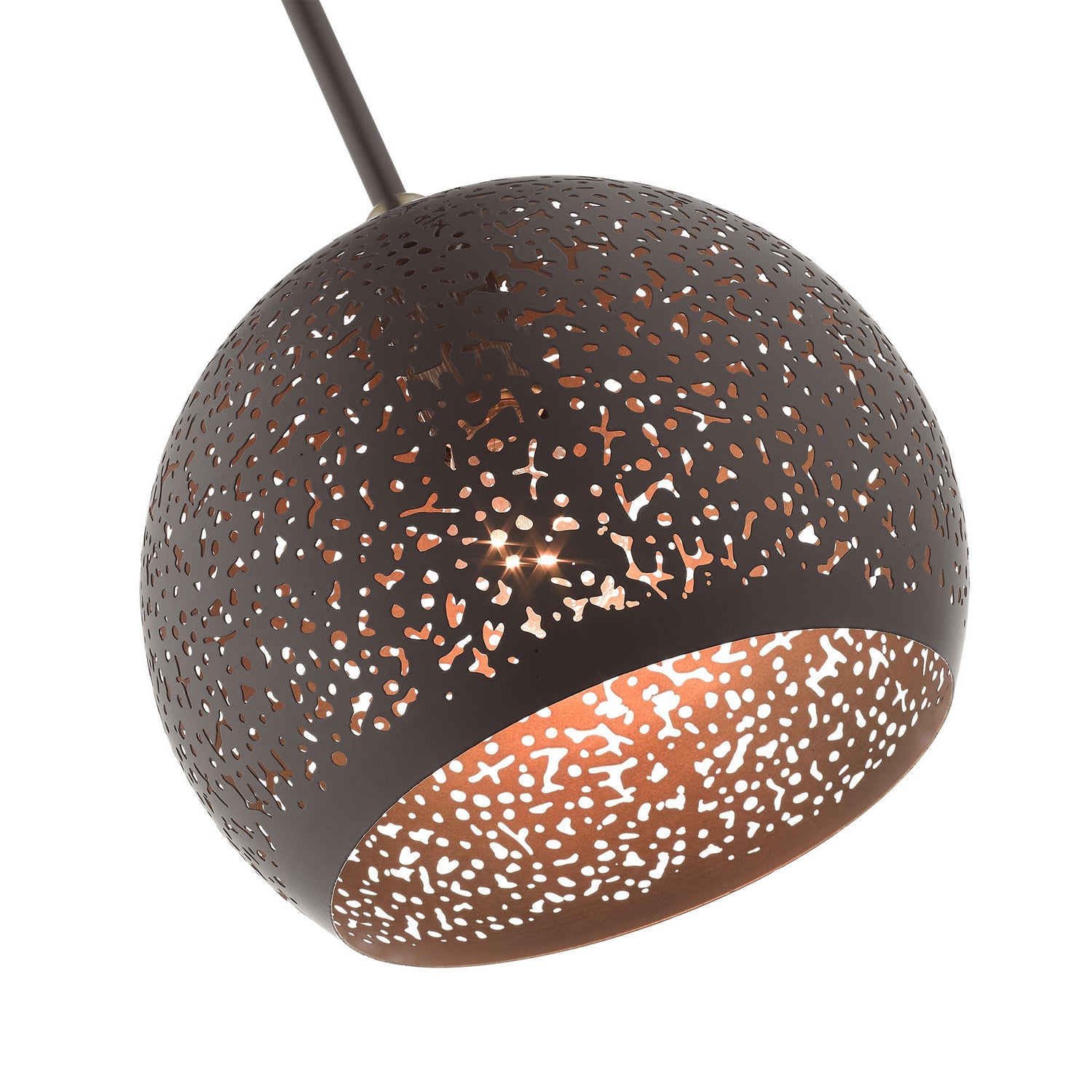 Livex Lighting - 49181-07 - One Light Pendant - Charlton - Bronze w/ Antique Brasss