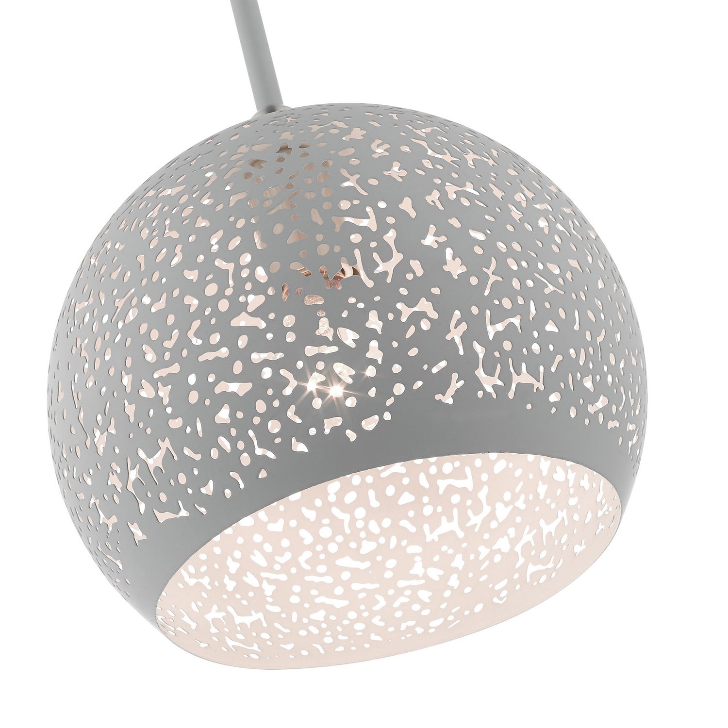 Livex Lighting - 49181-80 - One Light Pendant - Charlton - Nordic Gray w/ Brushed Nickels