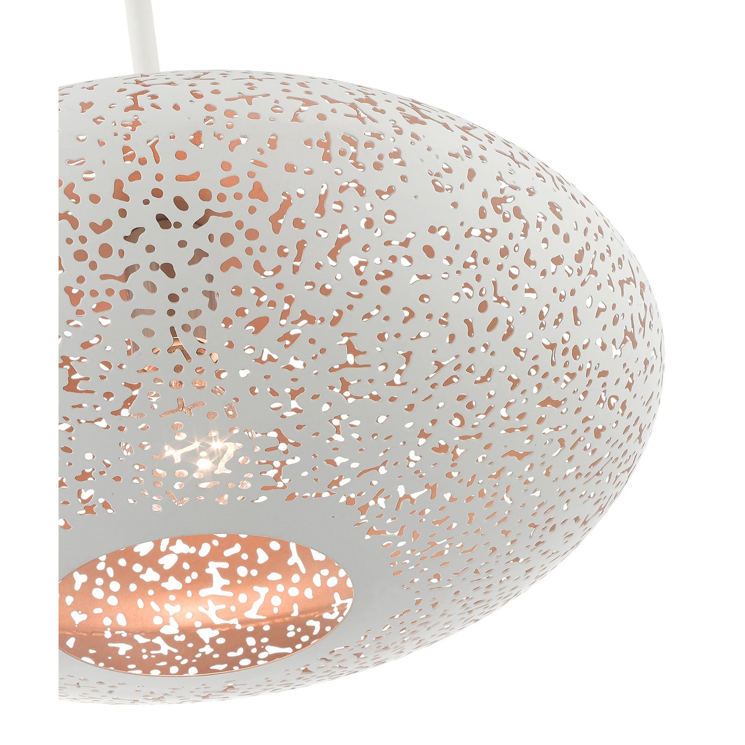 Livex Lighting - 49184-03 - One Light Pendant - Charlton - White w/ Brushed Nickels