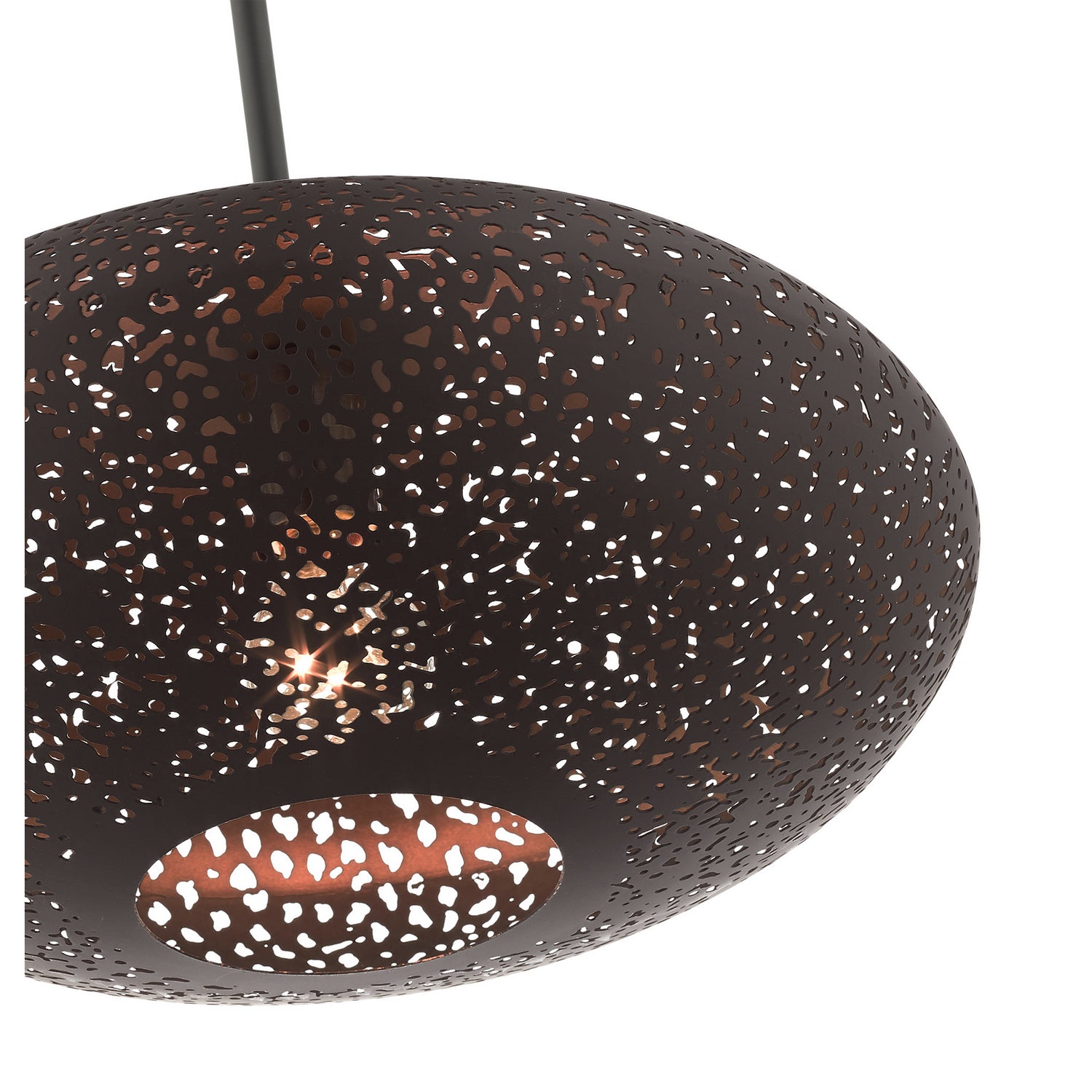 Livex Lighting - 49184-07 - One Light Pendant - Charlton - Bronze w/ Antique Brasss