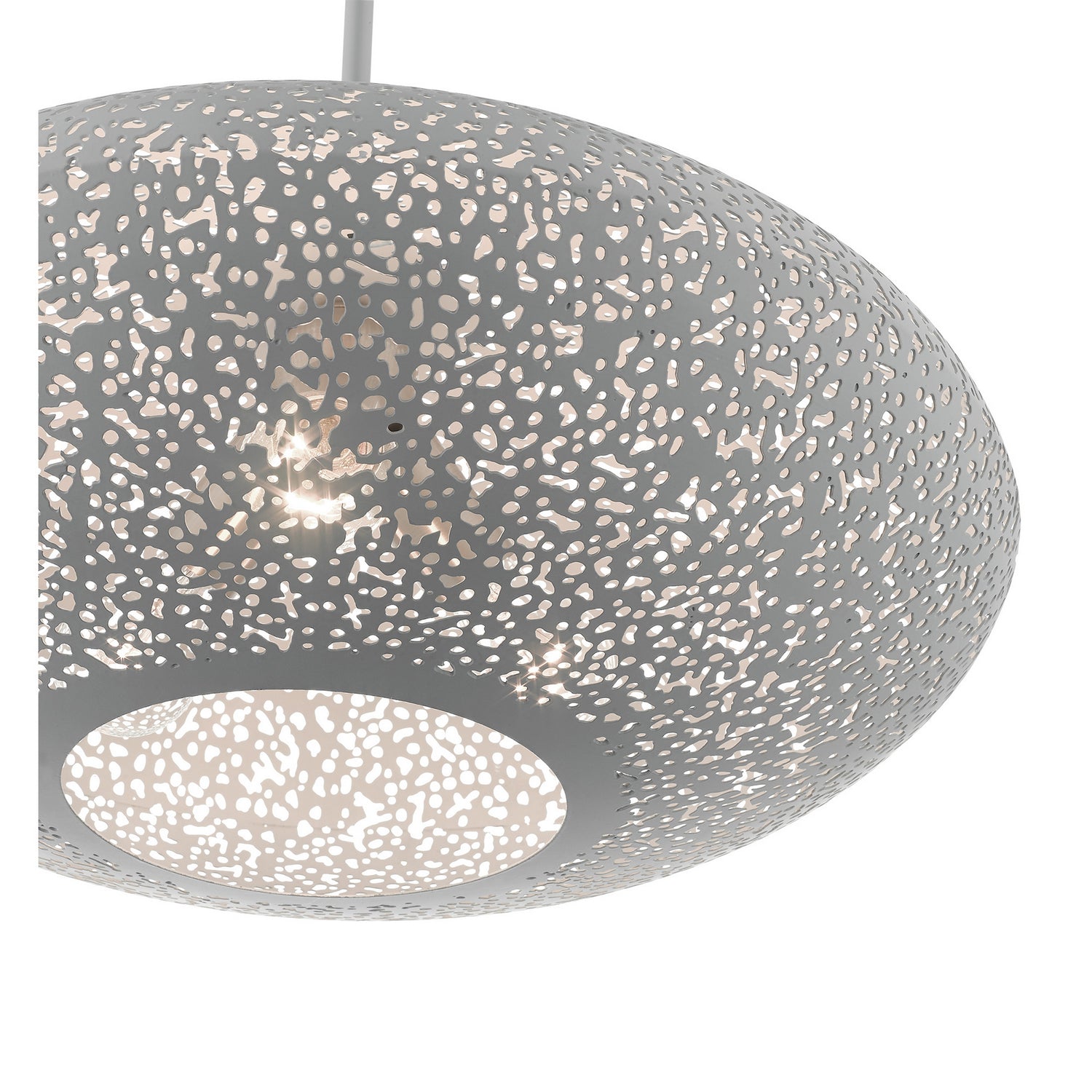Livex Lighting - 49185-80 - Three Light Pendant - Charlton - Nordic Gray w/ Brushed Nickels