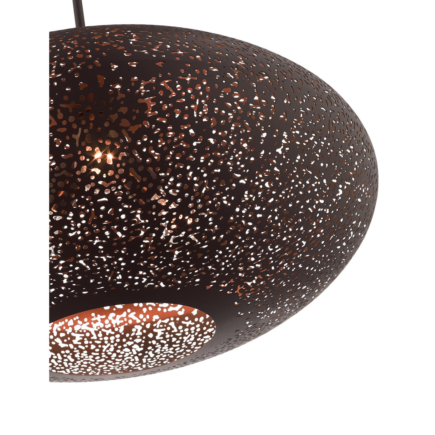 Livex Lighting - 49186-07 - Three Light Pendant - Charlton - Bronze w/ Antique Brasss