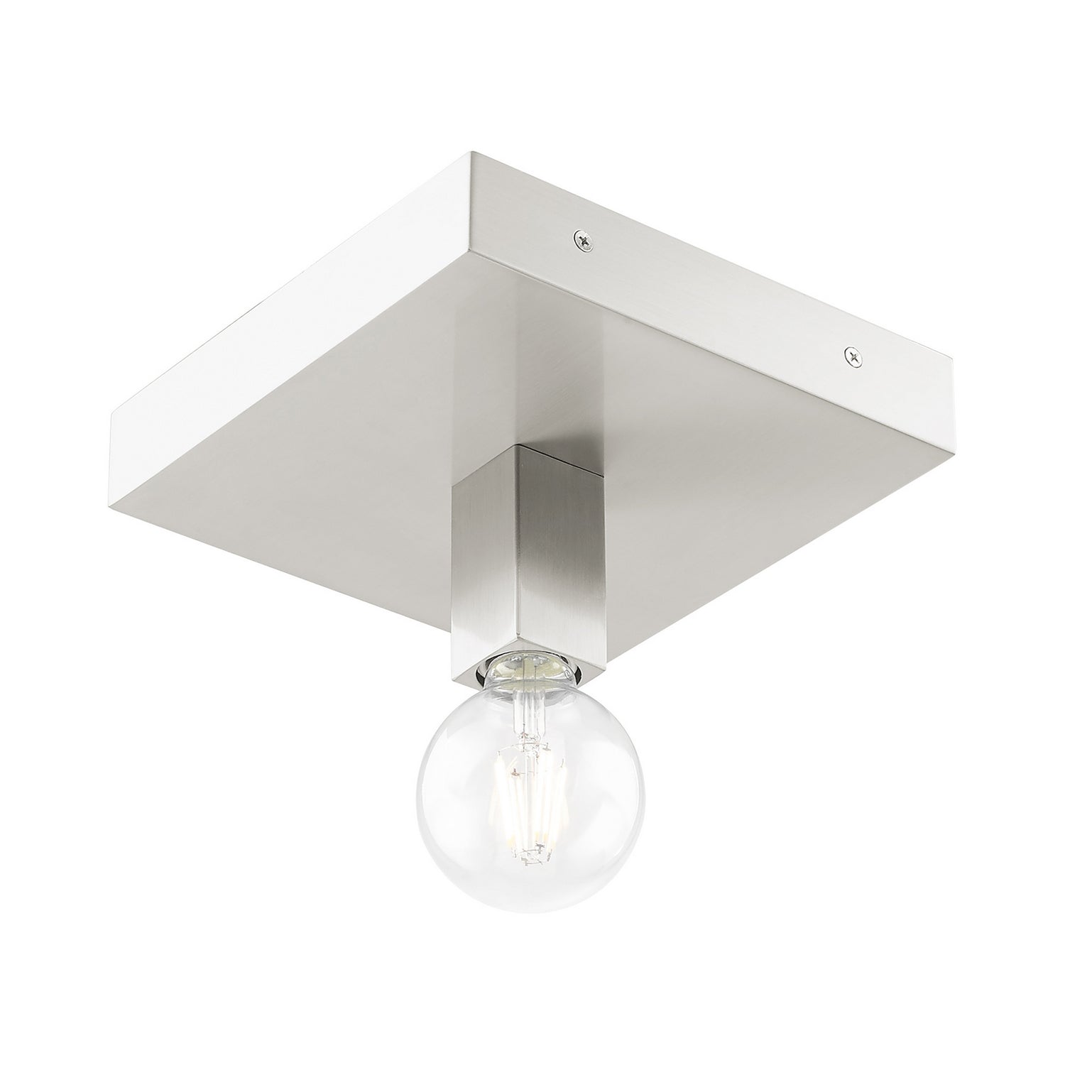 Livex Lighting - 49210-91 - One Light Flush Mount - Solna - Brushed Nickel