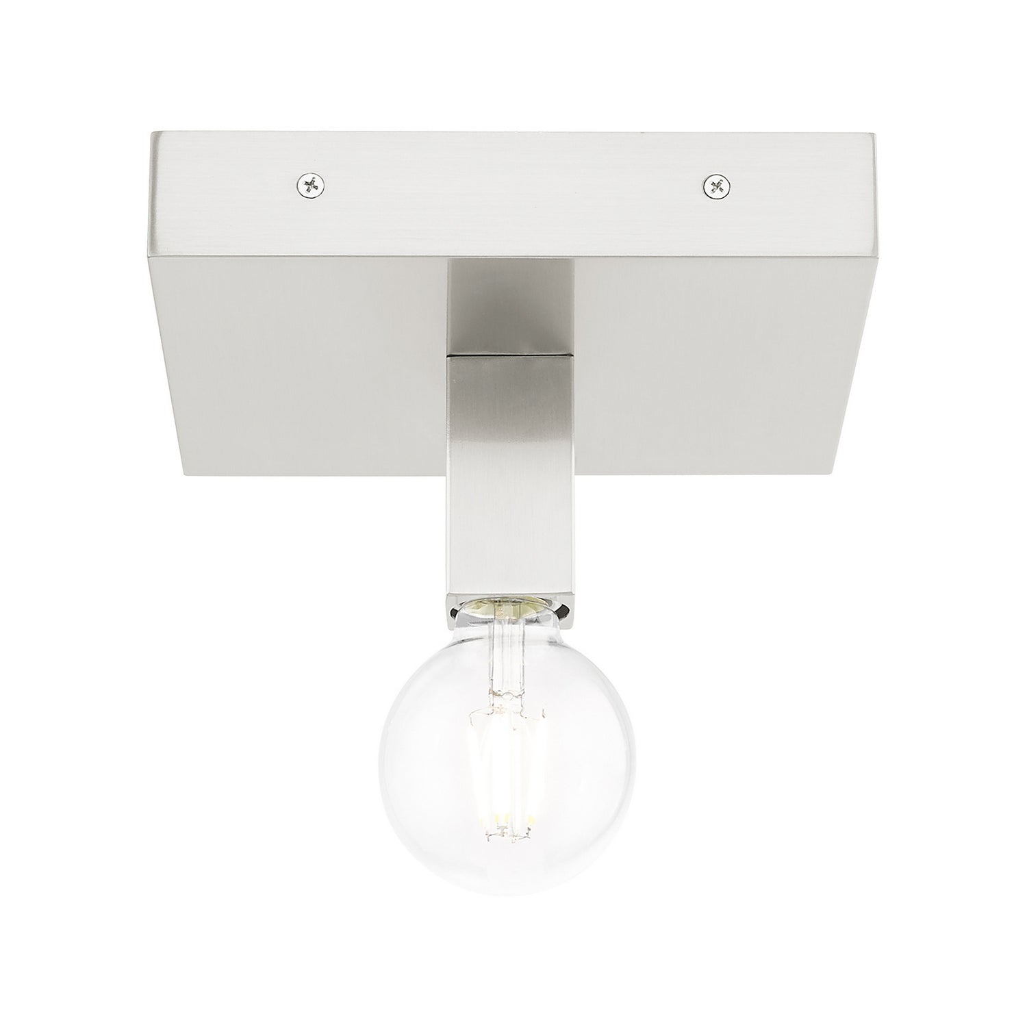 Livex Lighting - 49210-91 - One Light Flush Mount - Solna - Brushed Nickel
