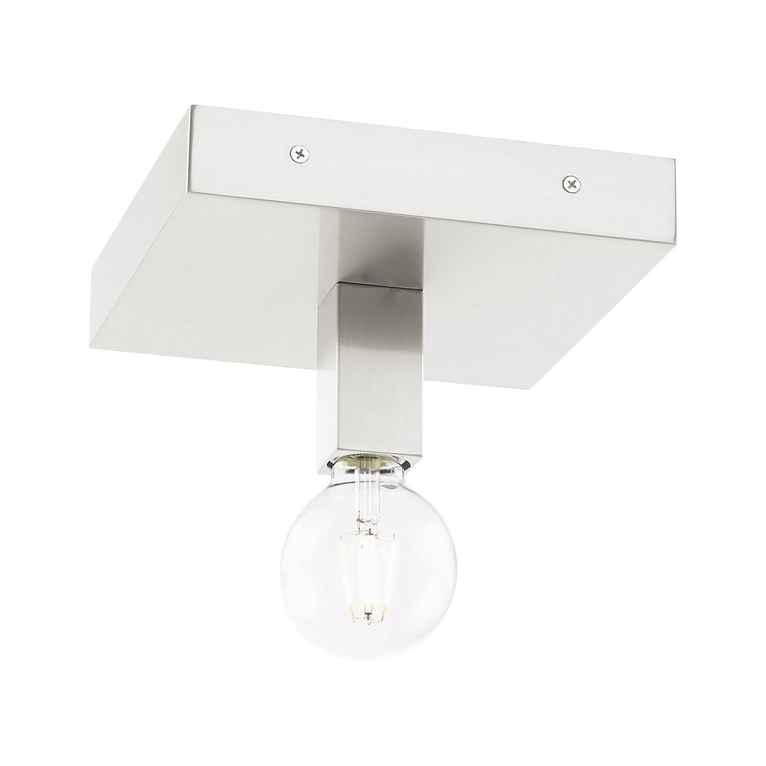 Livex Lighting - 49210-91 - One Light Flush Mount - Solna - Brushed Nickel
