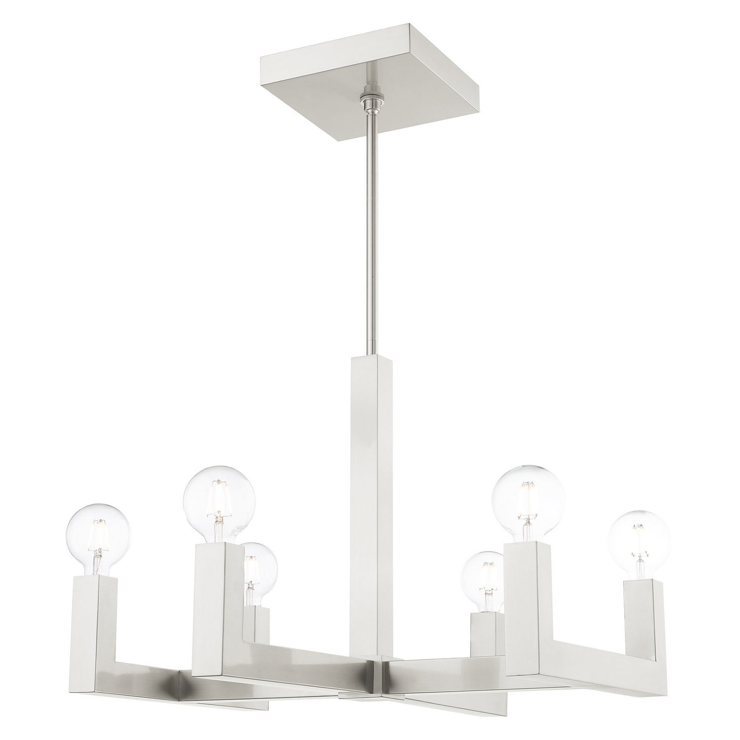 Livex Lighting - 49216-91 - Six Light Chandelier - Solna - Brushed Nickel