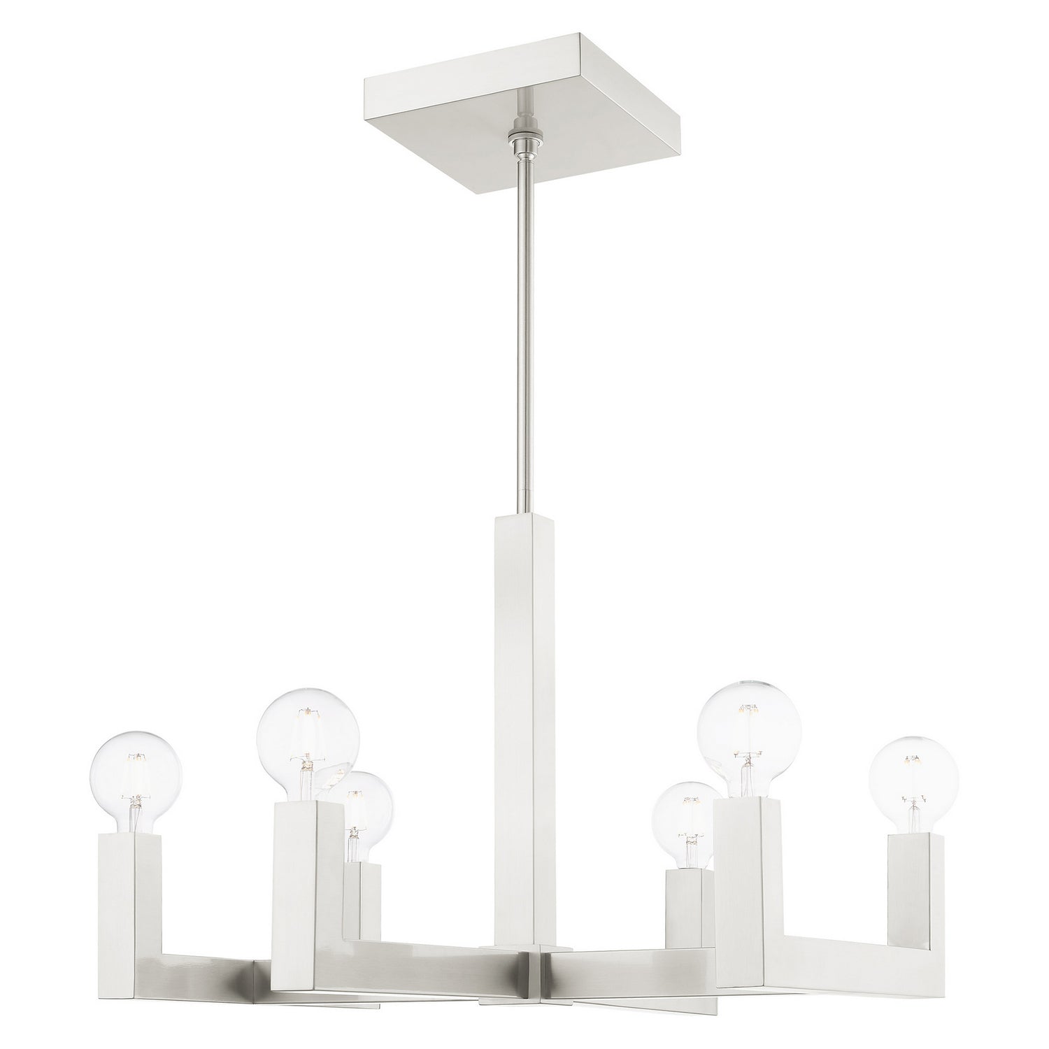 Livex Lighting - 49216-91 - Six Light Chandelier - Solna - Brushed Nickel