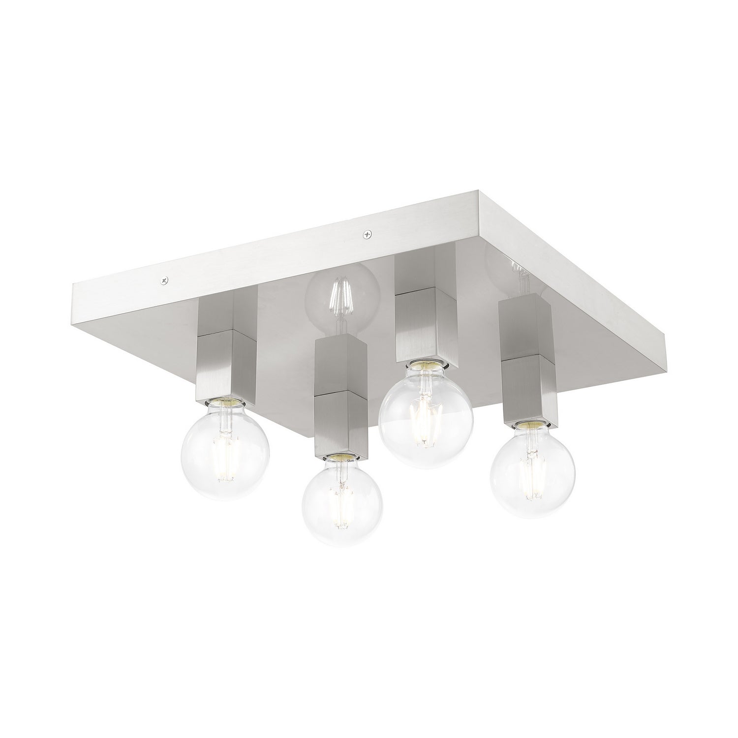Livex Lighting - 49217-91 - Four Light Flush Mount - Solna - Brushed Nickel