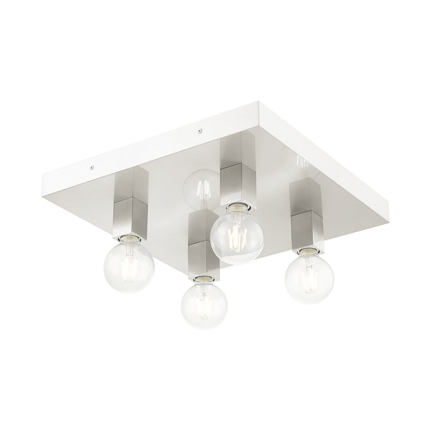 Livex Lighting - 49217-91 - Four Light Flush Mount - Solna - Brushed Nickel