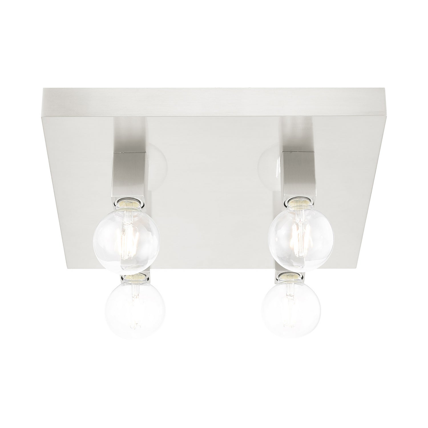 Livex Lighting - 49217-91 - Four Light Flush Mount - Solna - Brushed Nickel