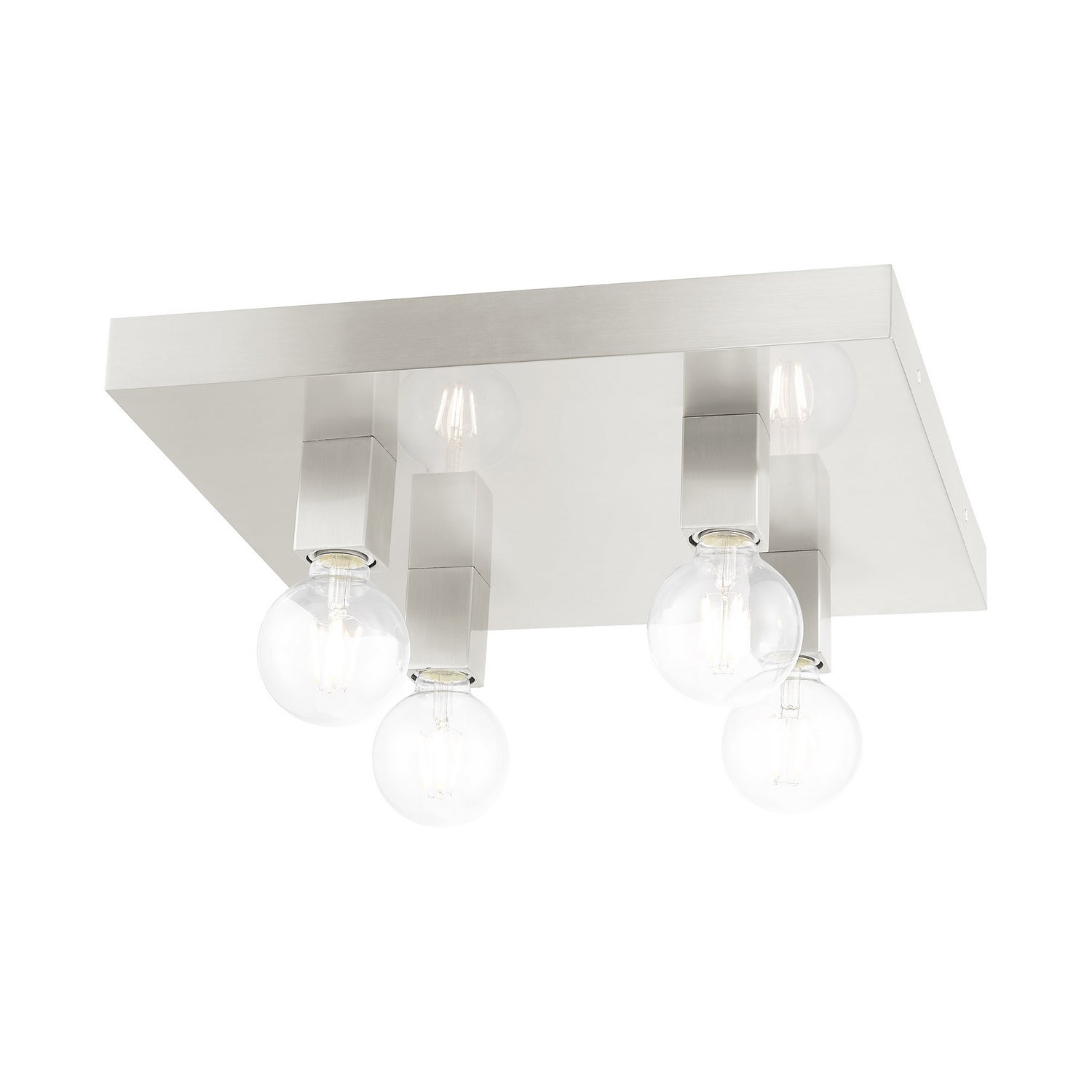 Livex Lighting - 49217-91 - Four Light Flush Mount - Solna - Brushed Nickel