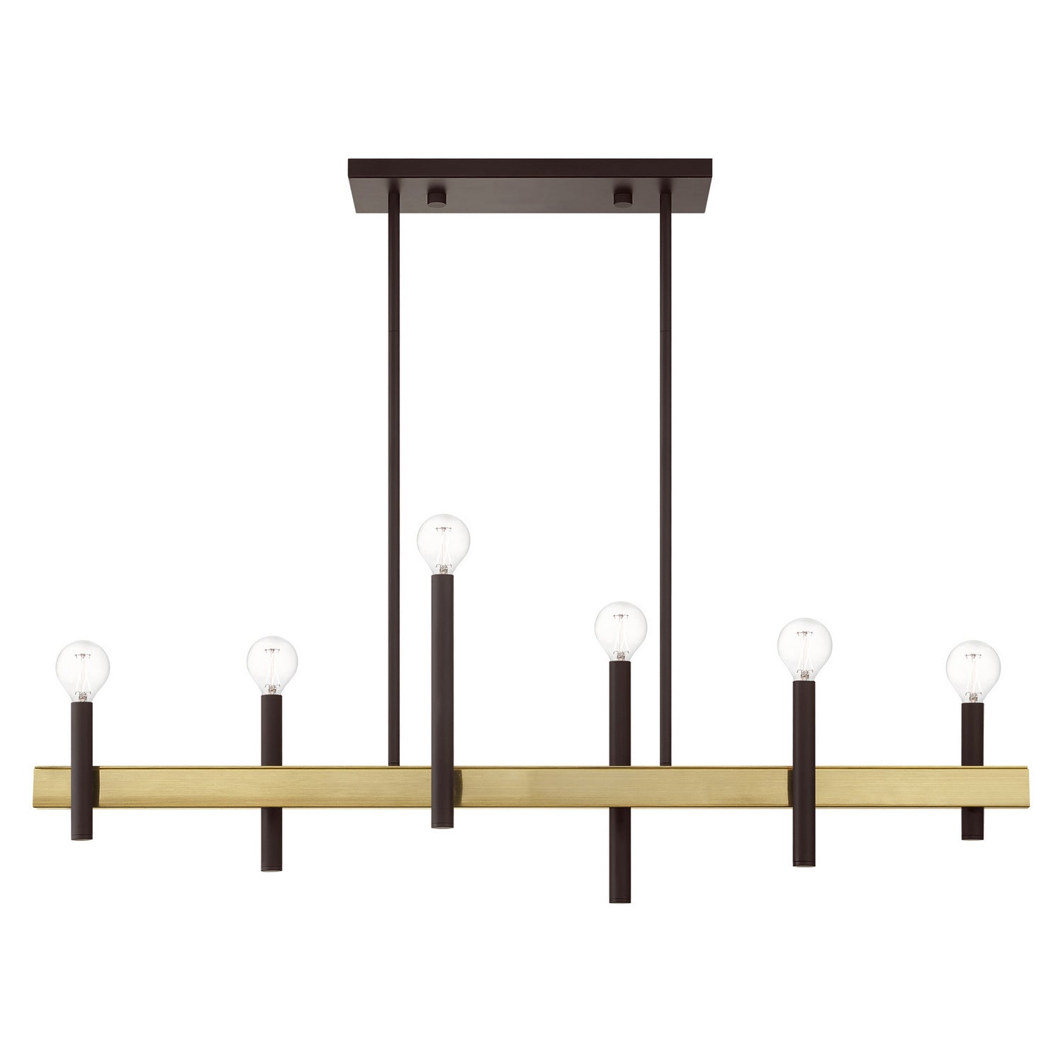 Livex Lighting - 49336-07 - Six Light Chandelier - Denmark - Bronze w/ Antique Brasss
