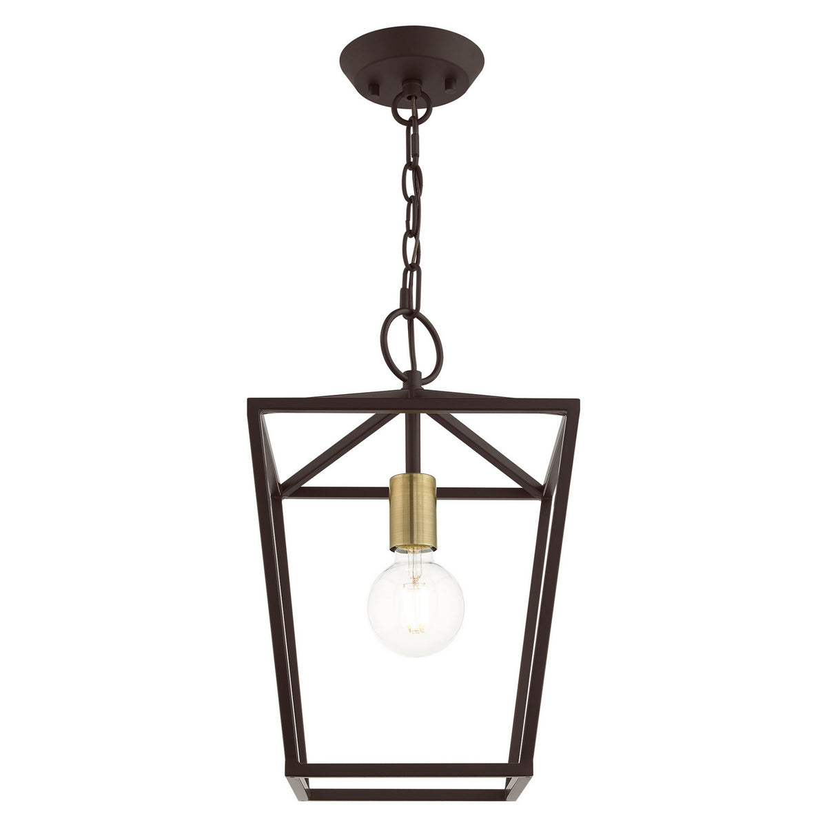 Livex Lighting - 49432-07 - One Light Convertible Semi Flush/Lantern - Devone - Bronze