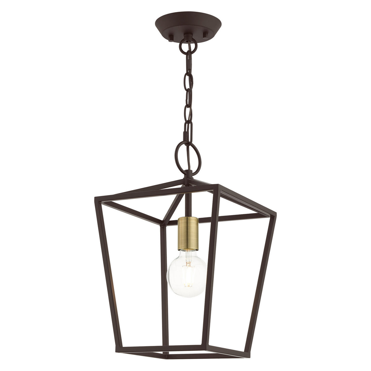 Livex Lighting - 49432-07 - One Light Convertible Semi Flush/Lantern - Devone - Bronze
