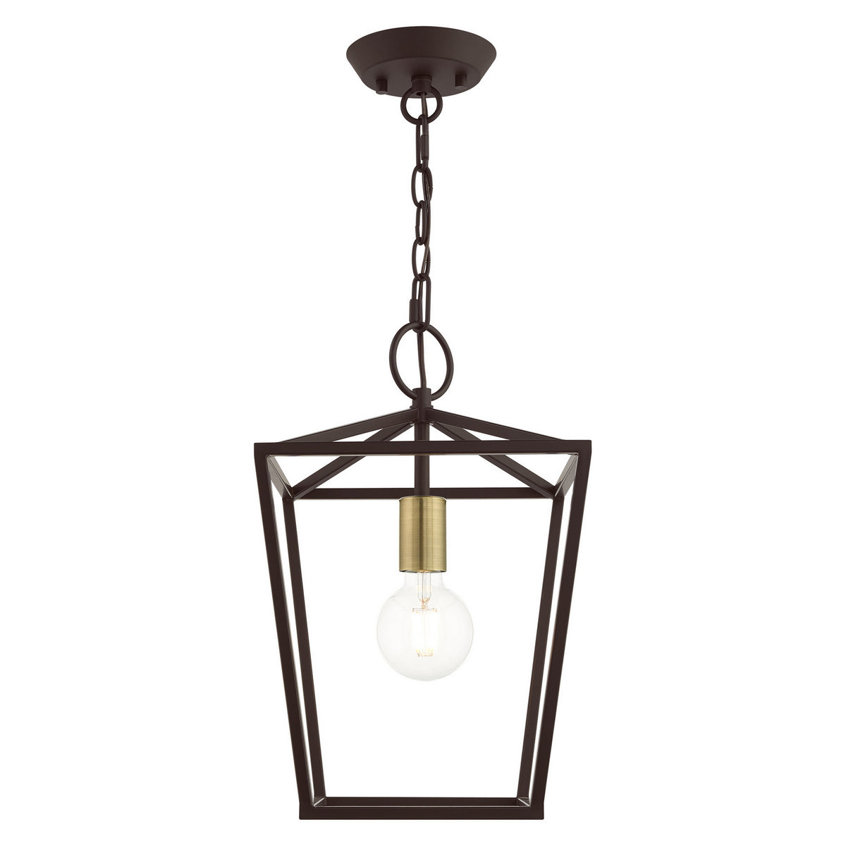 Livex Lighting - 49432-07 - One Light Convertible Semi Flush/Lantern - Devone - Bronze