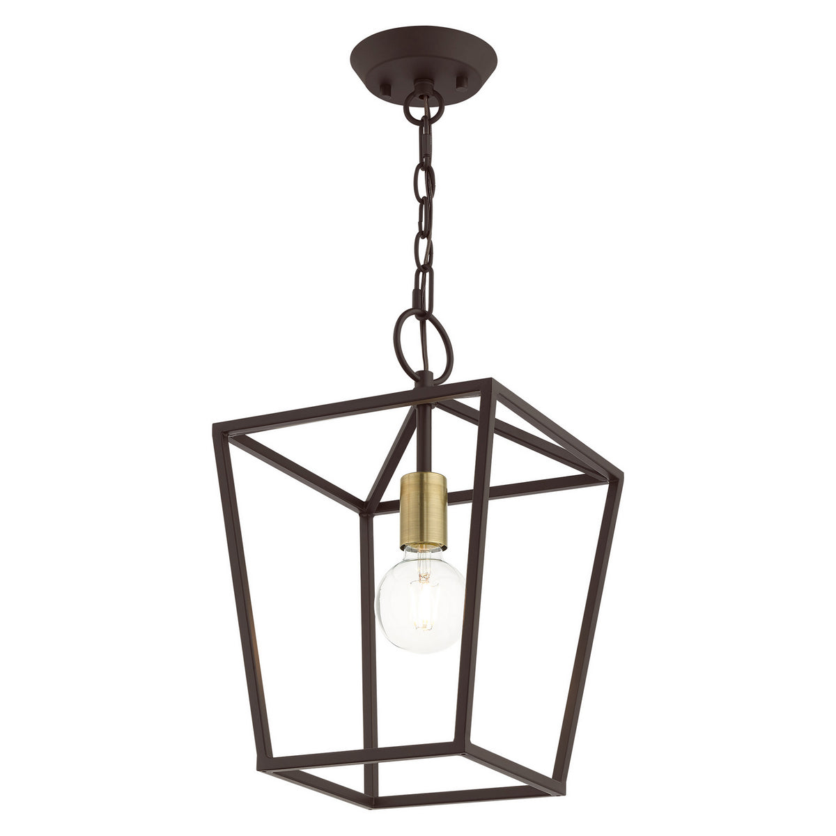 Livex Lighting - 49432-07 - One Light Convertible Semi Flush/Lantern - Devone - Bronze