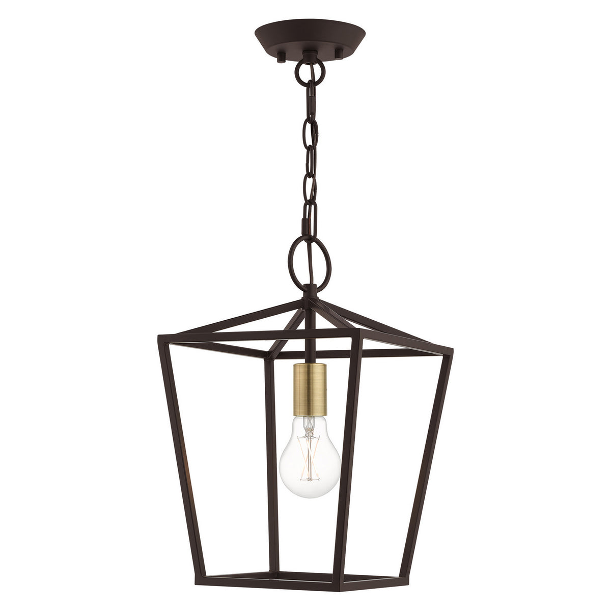 Livex Lighting - 49432-07 - One Light Convertible Semi Flush/Lantern - Devone - Bronze