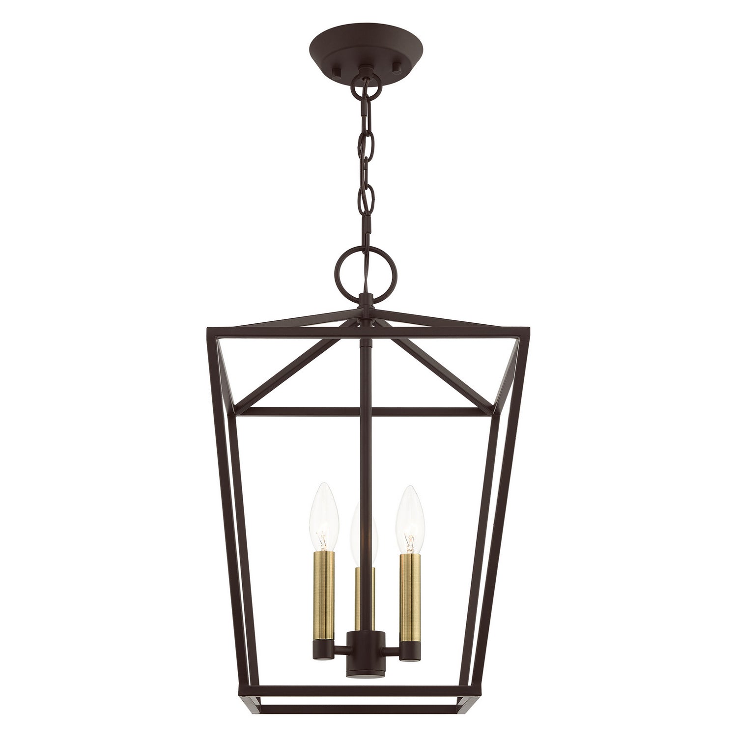 Livex Lighting - 49433-07 - Three Light Convertible Semi Flush/Lantern - Devone - Bronze