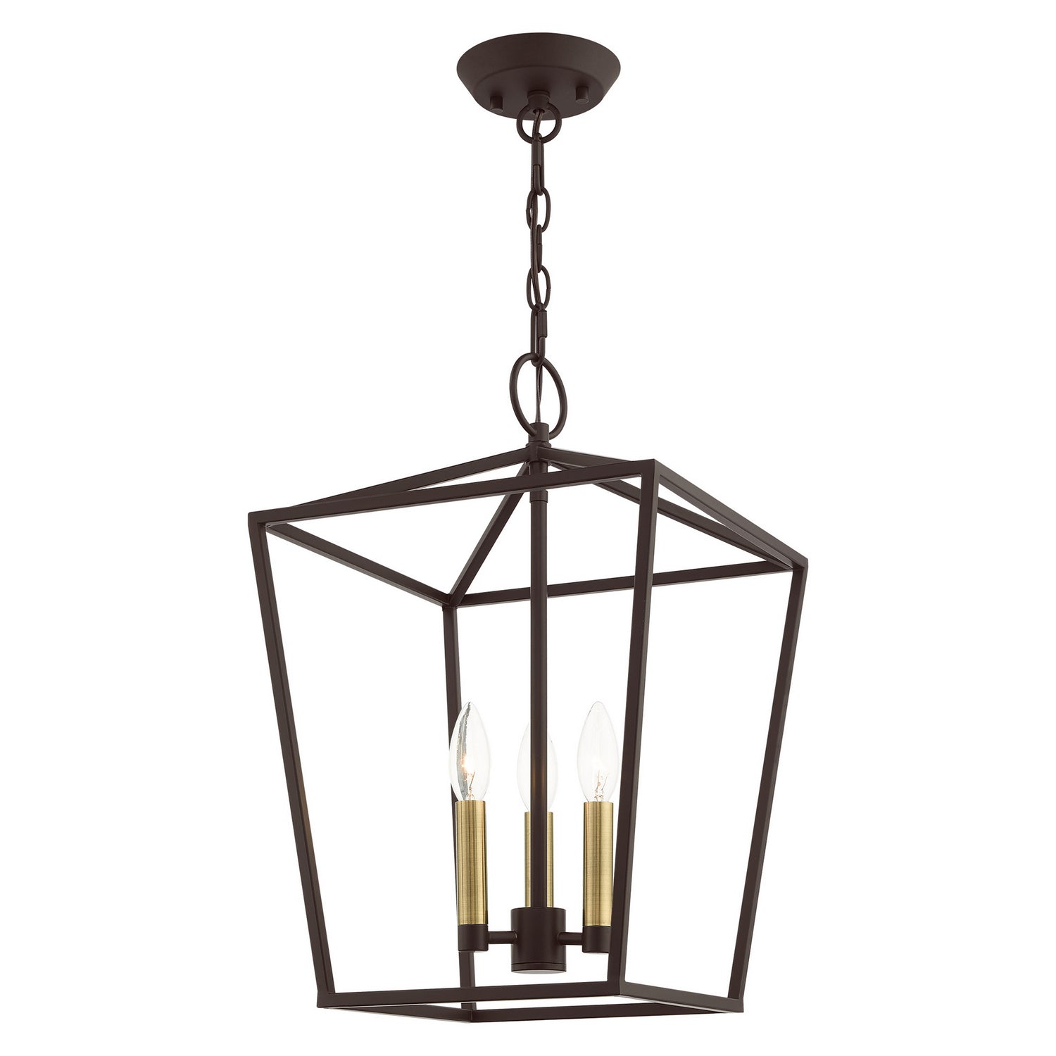 Livex Lighting - 49433-07 - Three Light Convertible Semi Flush/Lantern - Devone - Bronze