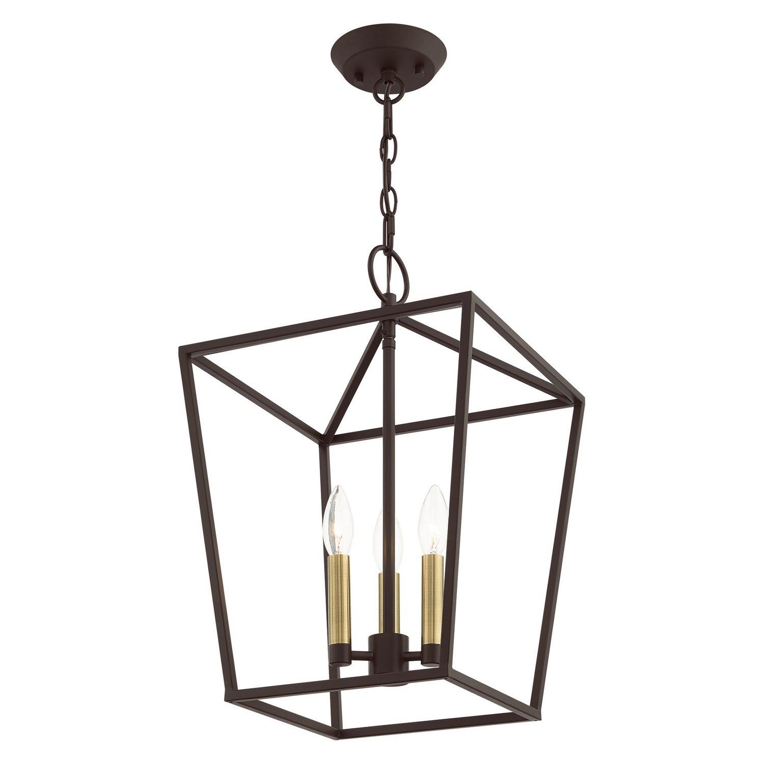 Livex Lighting - 49433-07 - Three Light Convertible Semi Flush/Lantern - Devone - Bronze