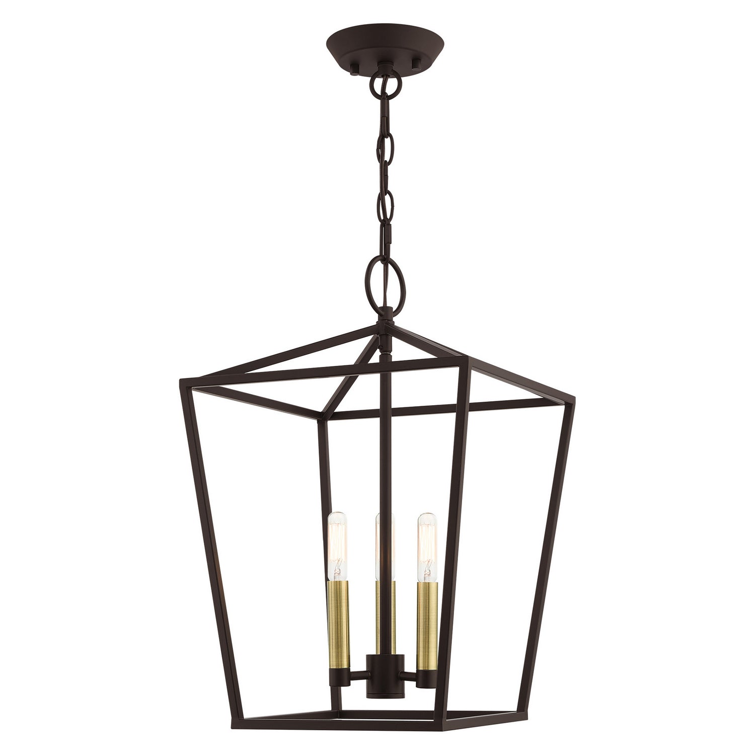Livex Lighting - 49433-07 - Three Light Convertible Semi Flush/Lantern - Devone - Bronze