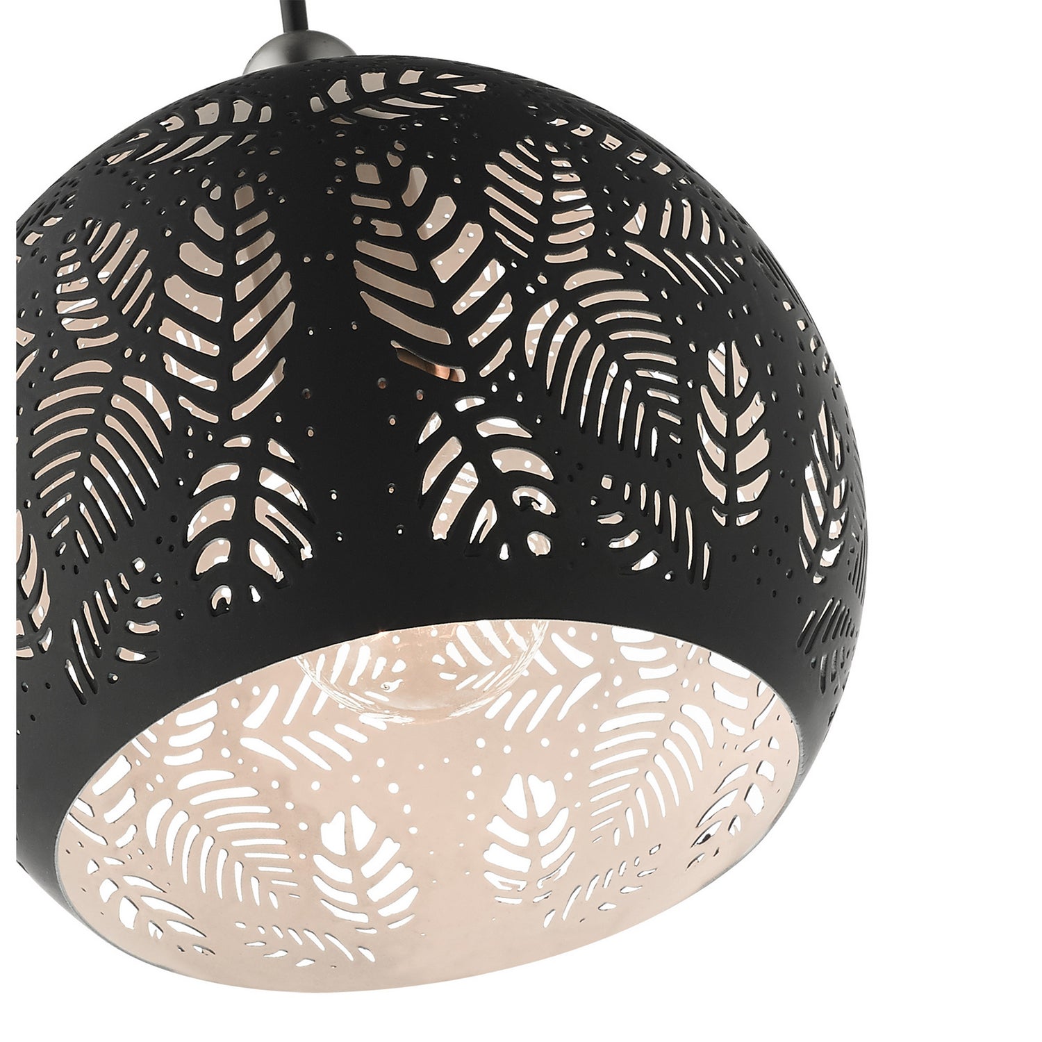 Livex Lighting - 49541-04 - One Light Pendant - Chantilly - Black w/ Brushed Nickels