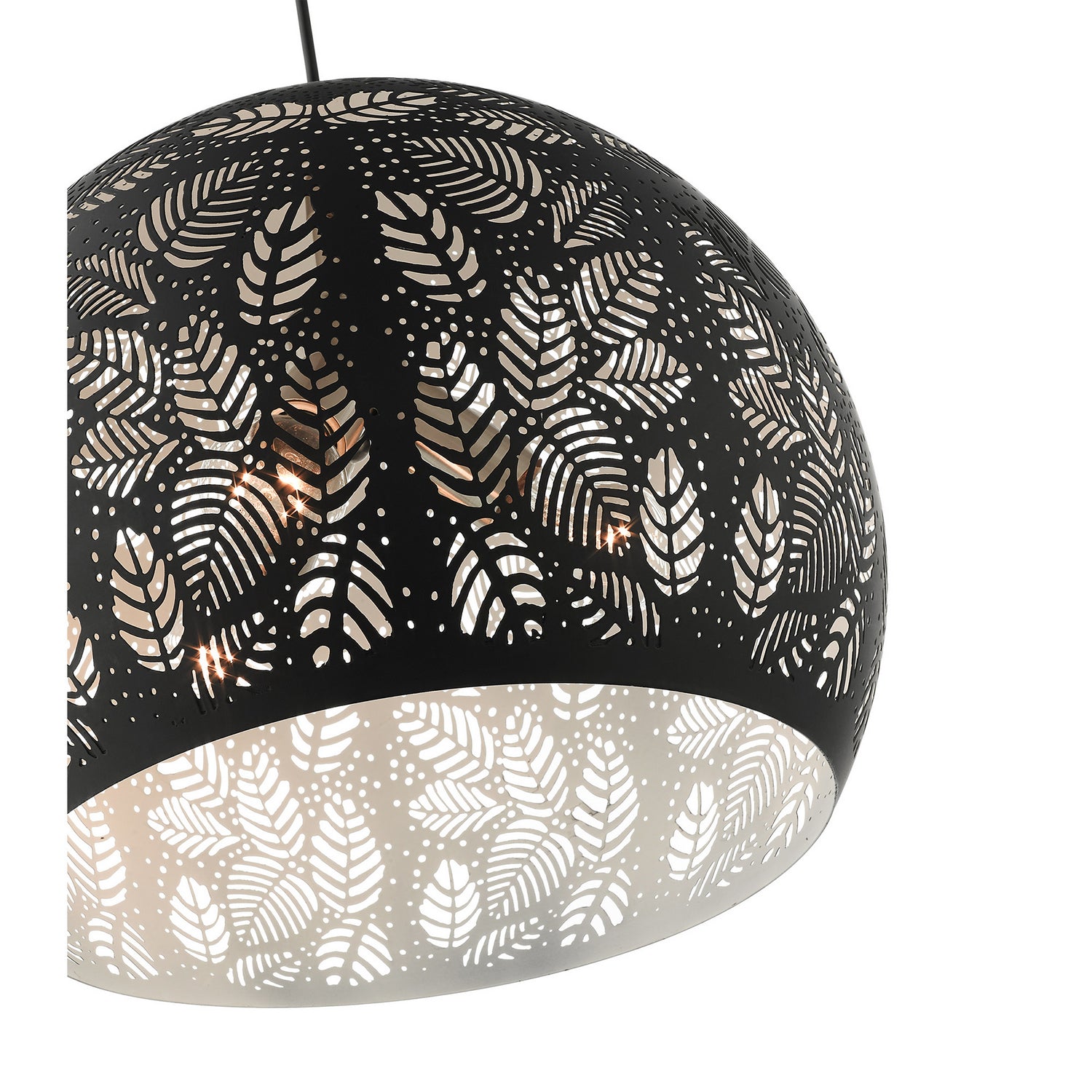 Livex Lighting - 49543-04 - Three Light Pendant - Chantilly - Black w/ Brushed Nickels