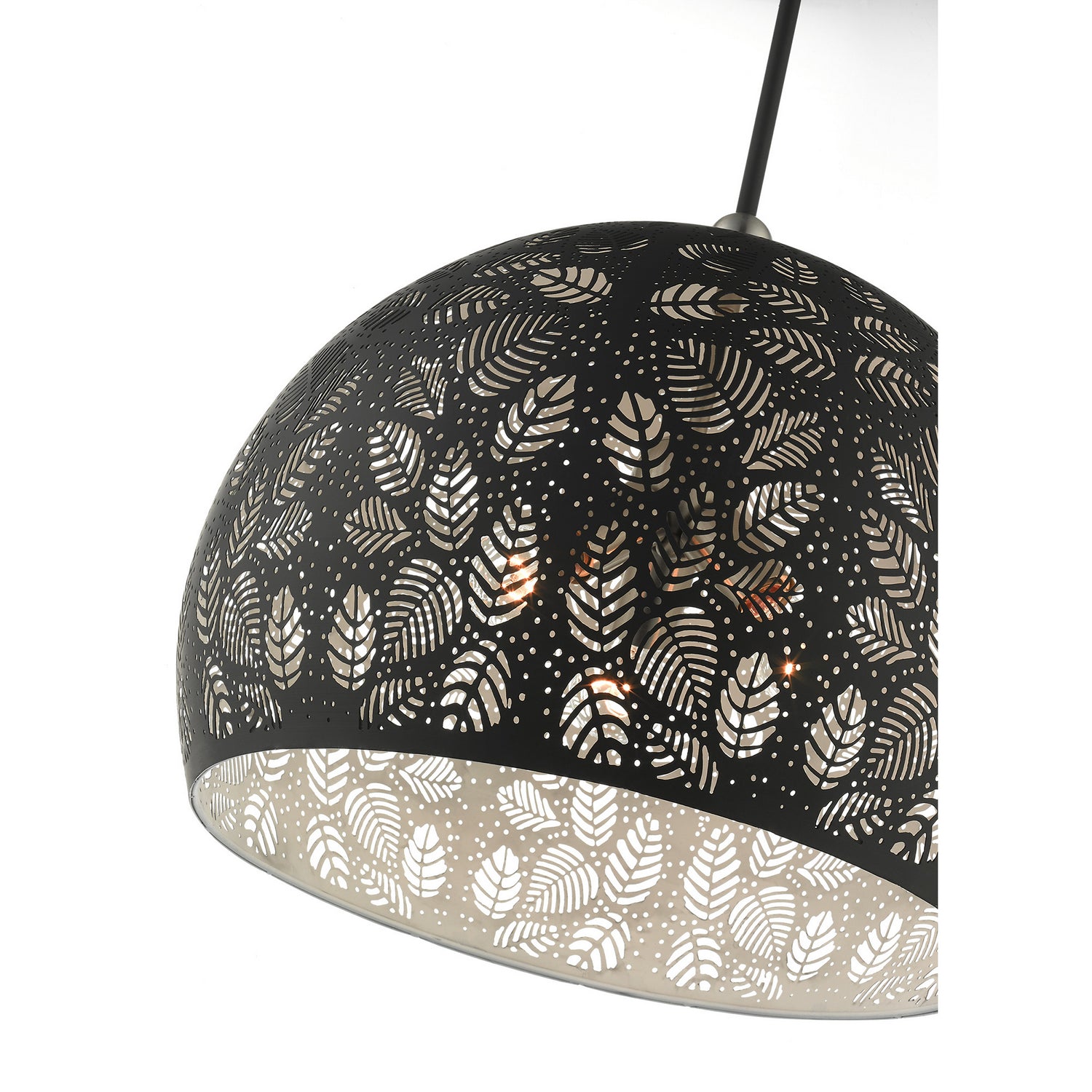 Livex Lighting - 49544-04 - Three Light Pendant - Chantilly - Black w/ Brushed Nickels
