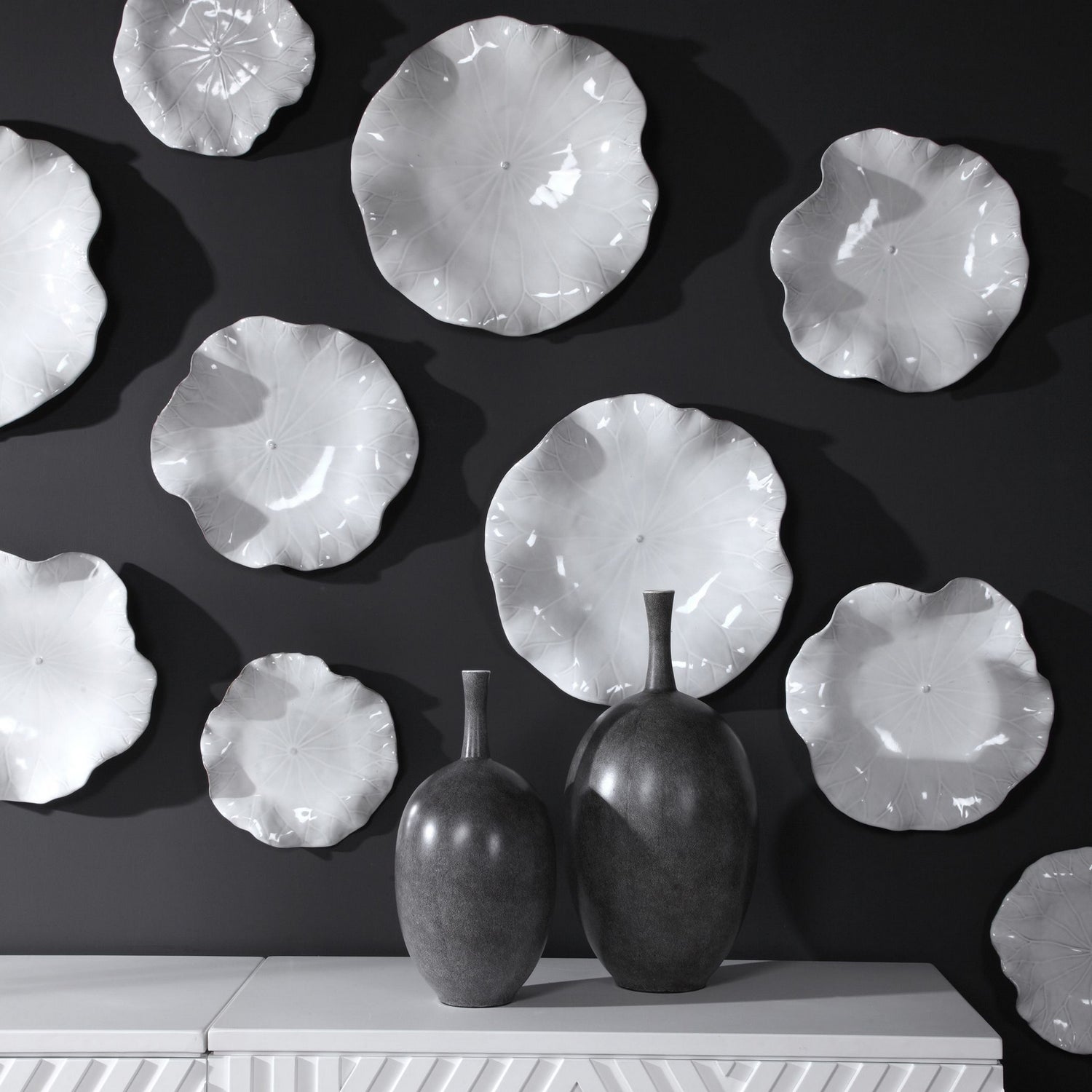 Uttermost - 04234 - Wall Decor, S/3 - Abella - White