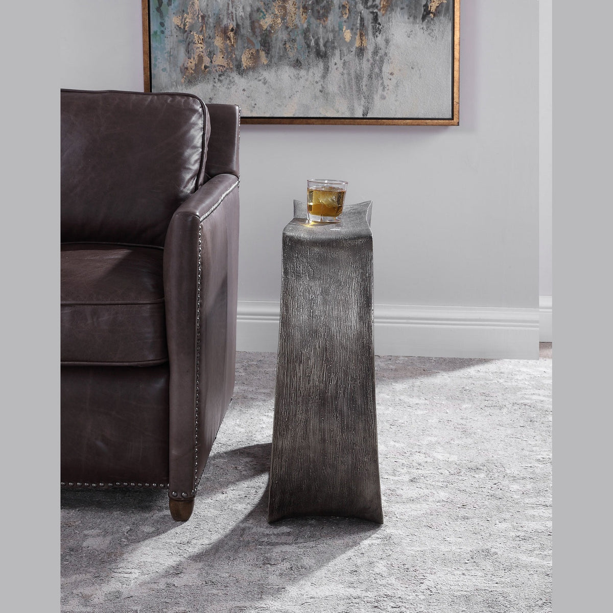 Uttermost - 24940 - Side Table - Valira - Antique Silver