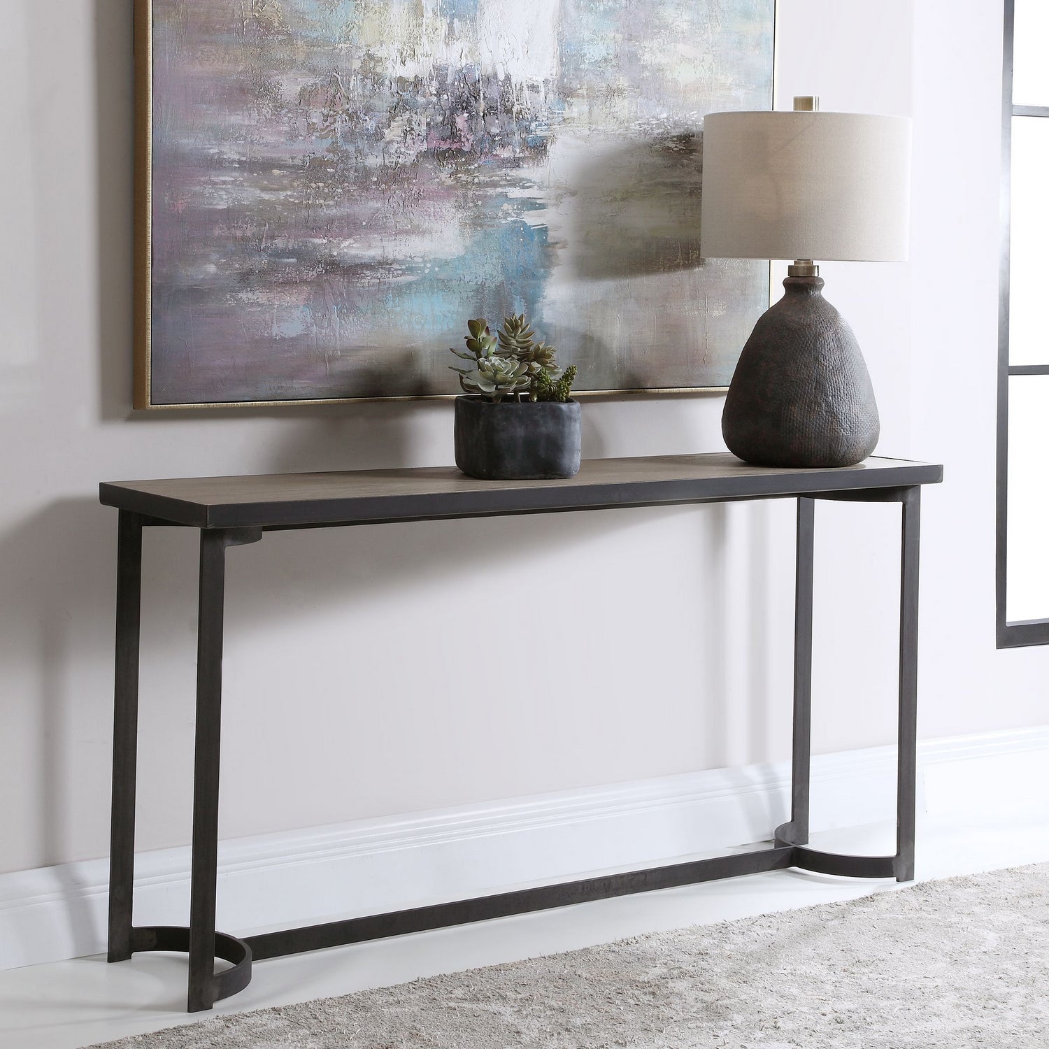 Uttermost - 24951 - Console Table - Basuto - Aged Steel