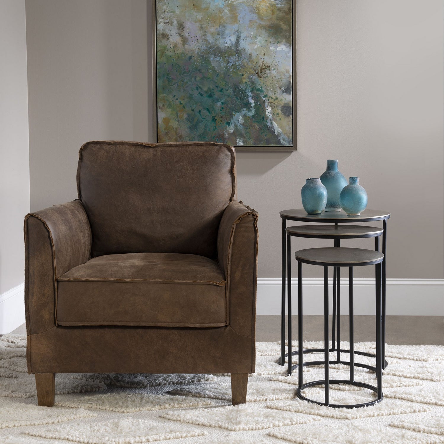 Uttermost - 25057 - Nesting Tables, Set/3 - Erik - Antique Nickel