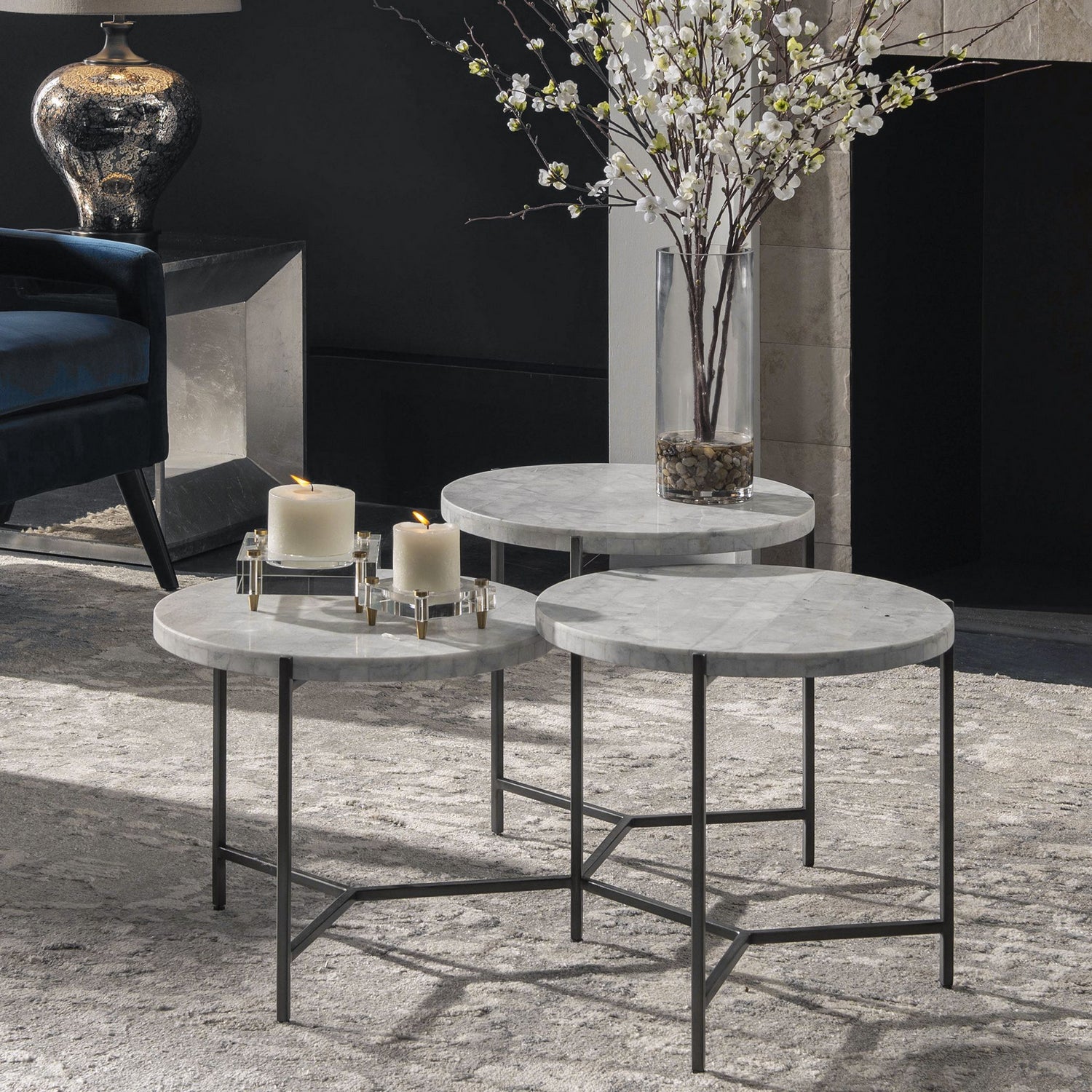 Uttermost - 25071 - Coffee Table - Contarini - Gunmetal