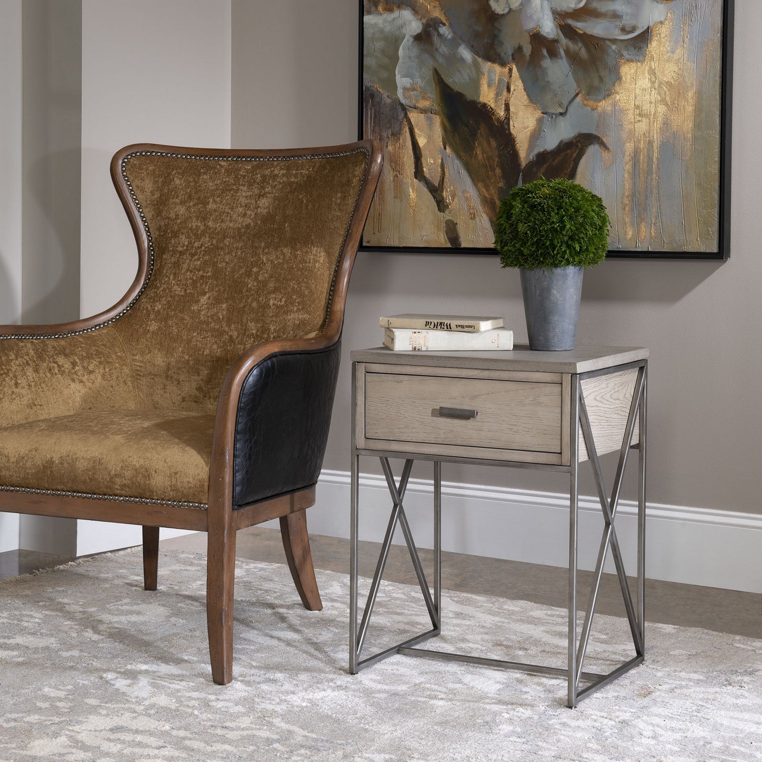 Uttermost - 25367 - Side Table - Cartwright - Brushed Pewter
