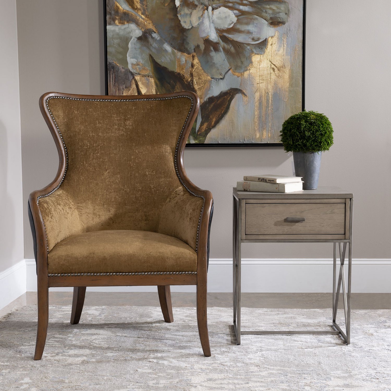 Uttermost - 25367 - Side Table - Cartwright - Brushed Pewter