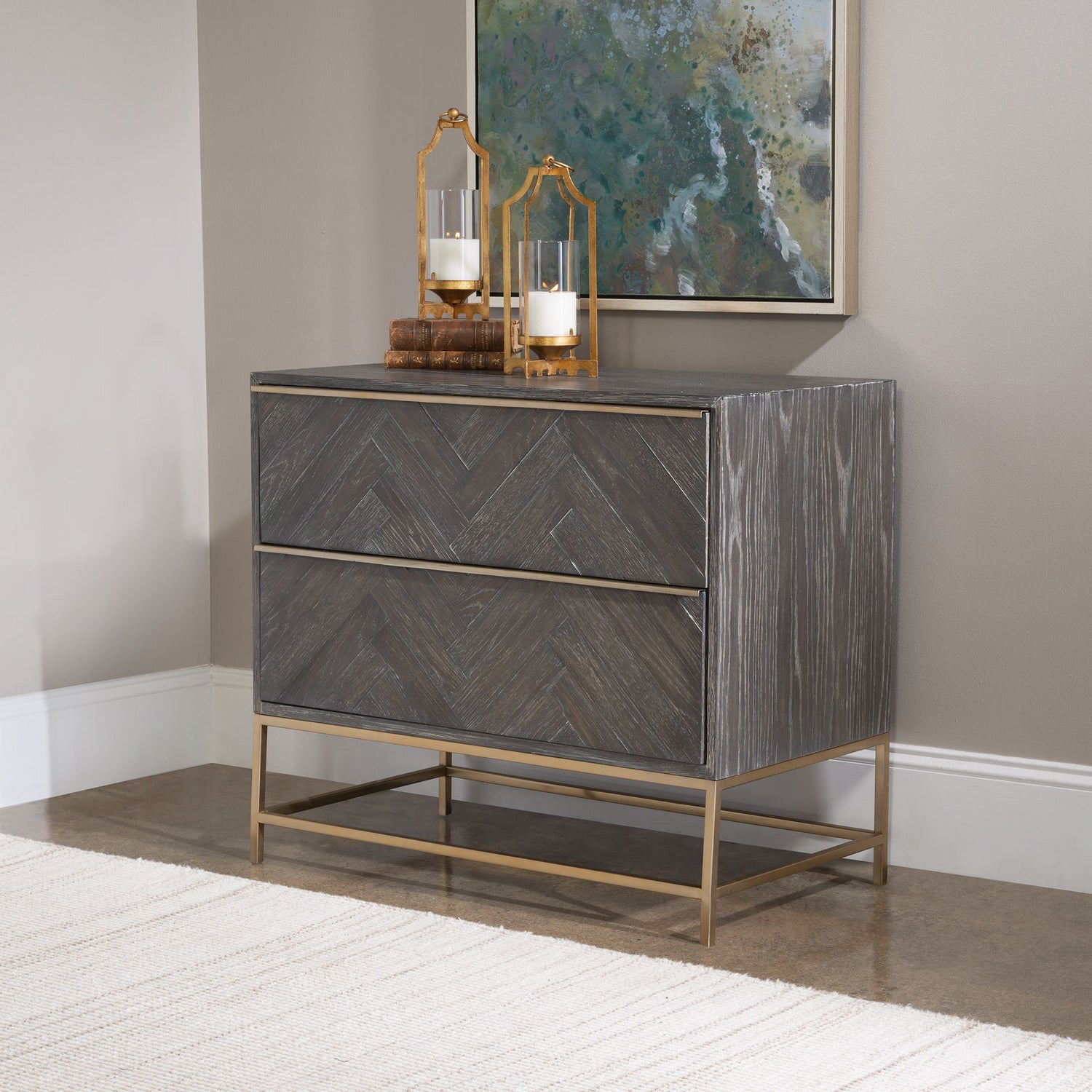 Uttermost - 25376 - Drawer Chest - Armistead - Brushed Brass