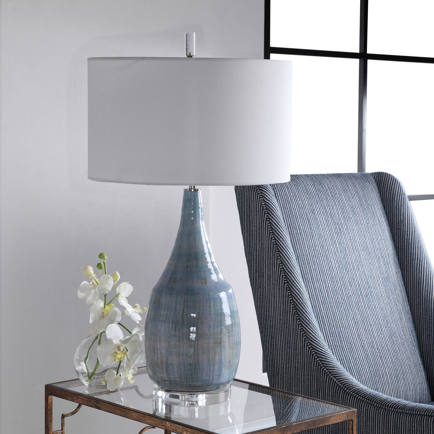 Uttermost - 28330 - One Light Table Lamp - Rialta - Polished Nickel