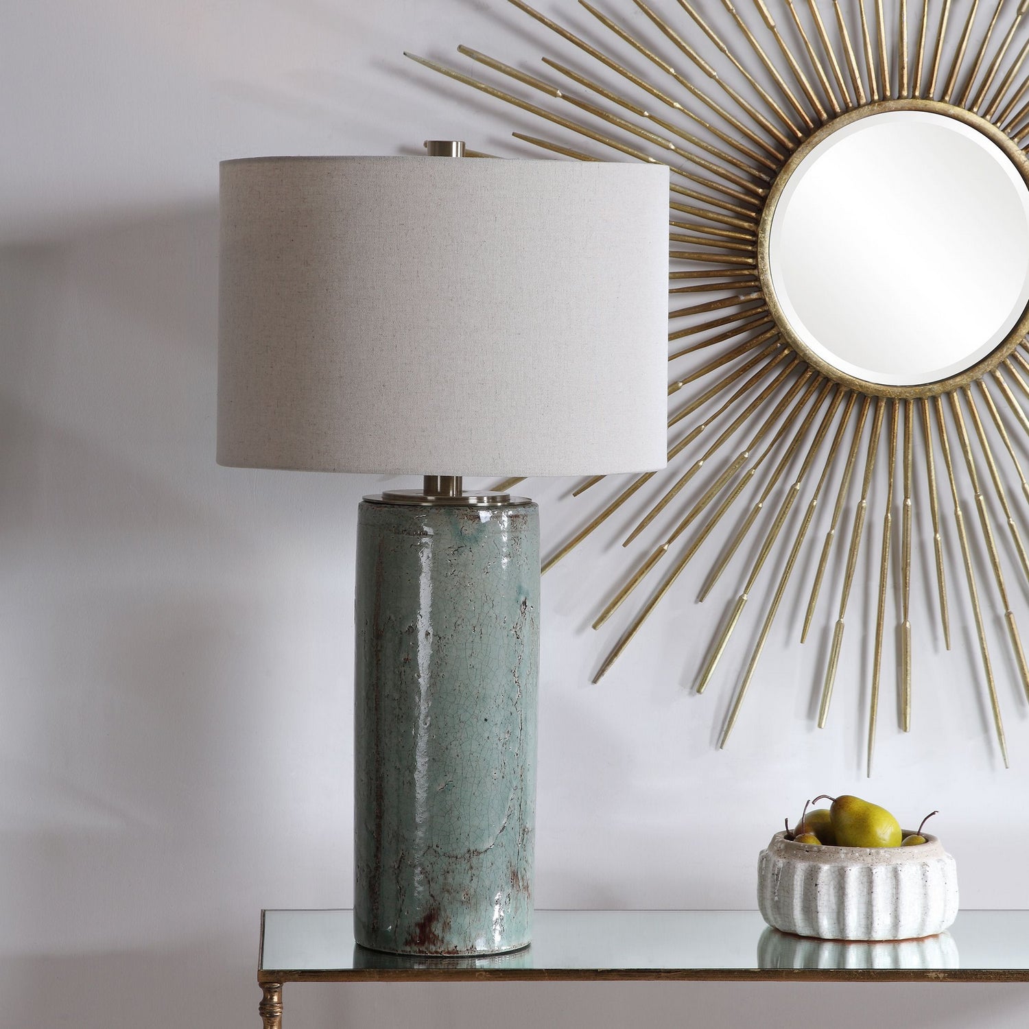 Uttermost - 28333 - One Light Table Lamp - Callais - Brushed Nickel