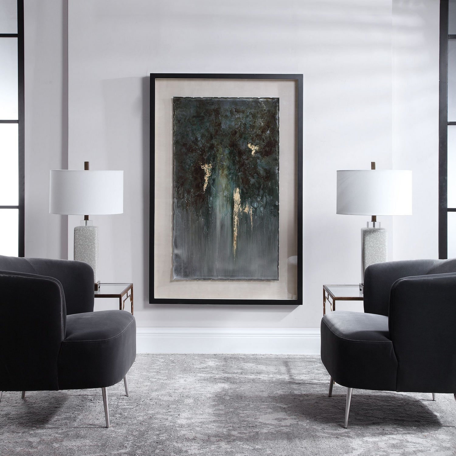 Uttermost - 35369 - Abstract Art - Rustic Patina Grande - Matte Black