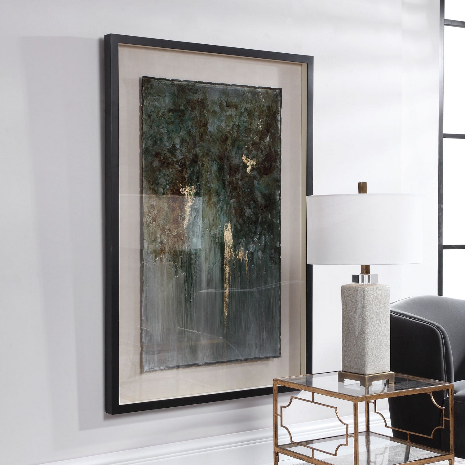 Uttermost - 35369 - Abstract Art - Rustic Patina Grande - Matte Black