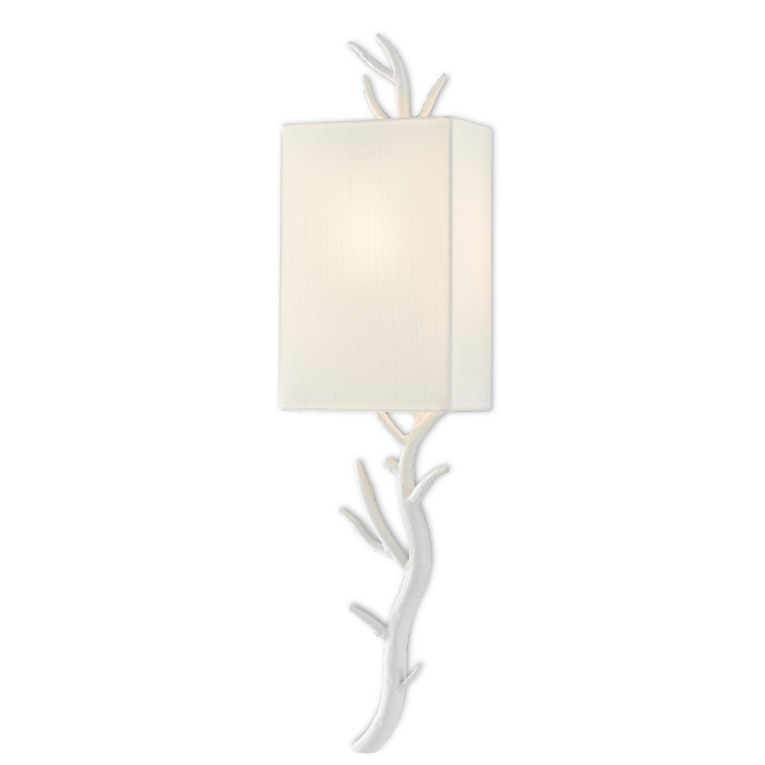Currey and Company - 5000-0148 - One Light Wall Sconce - Baneberry Collection - Gesso White