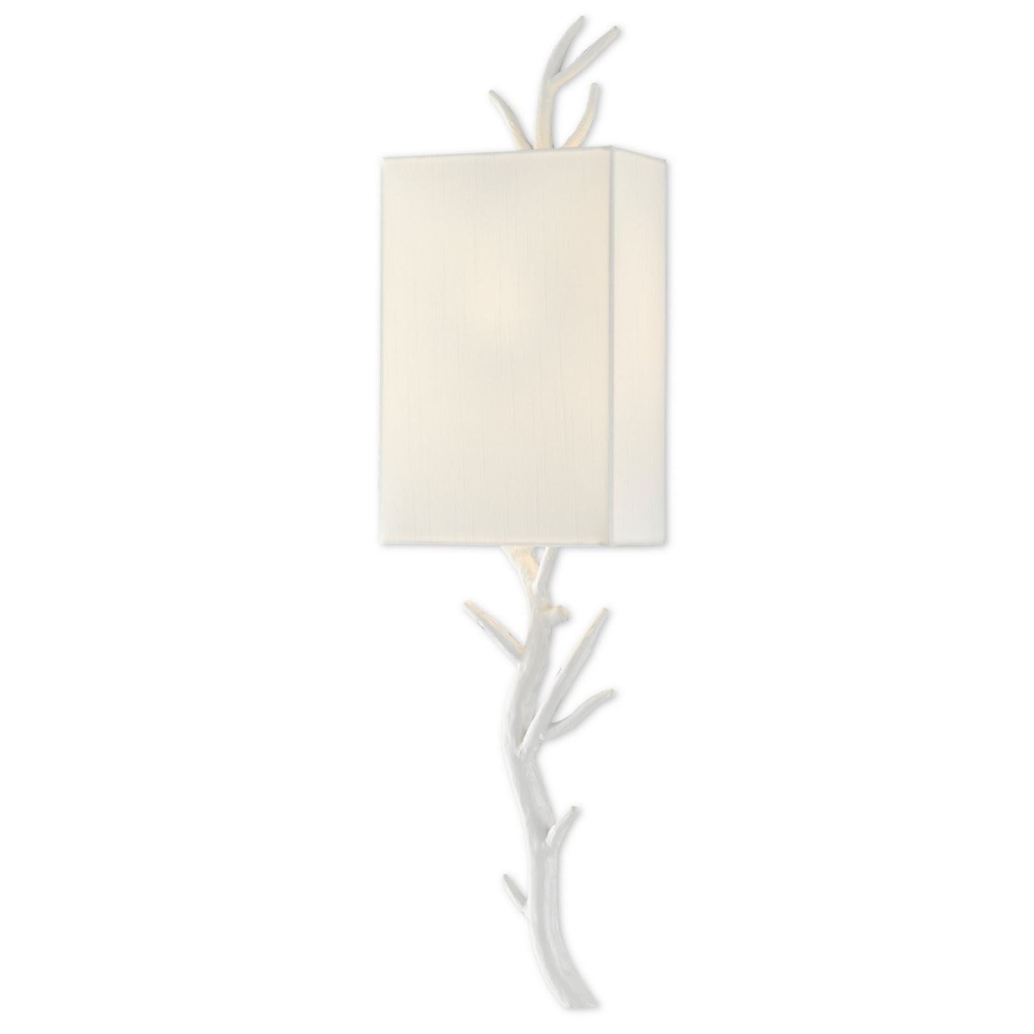 Currey and Company - 5000-0149 - One Light Wall Sconce - Baneberry Collection - Gesso White