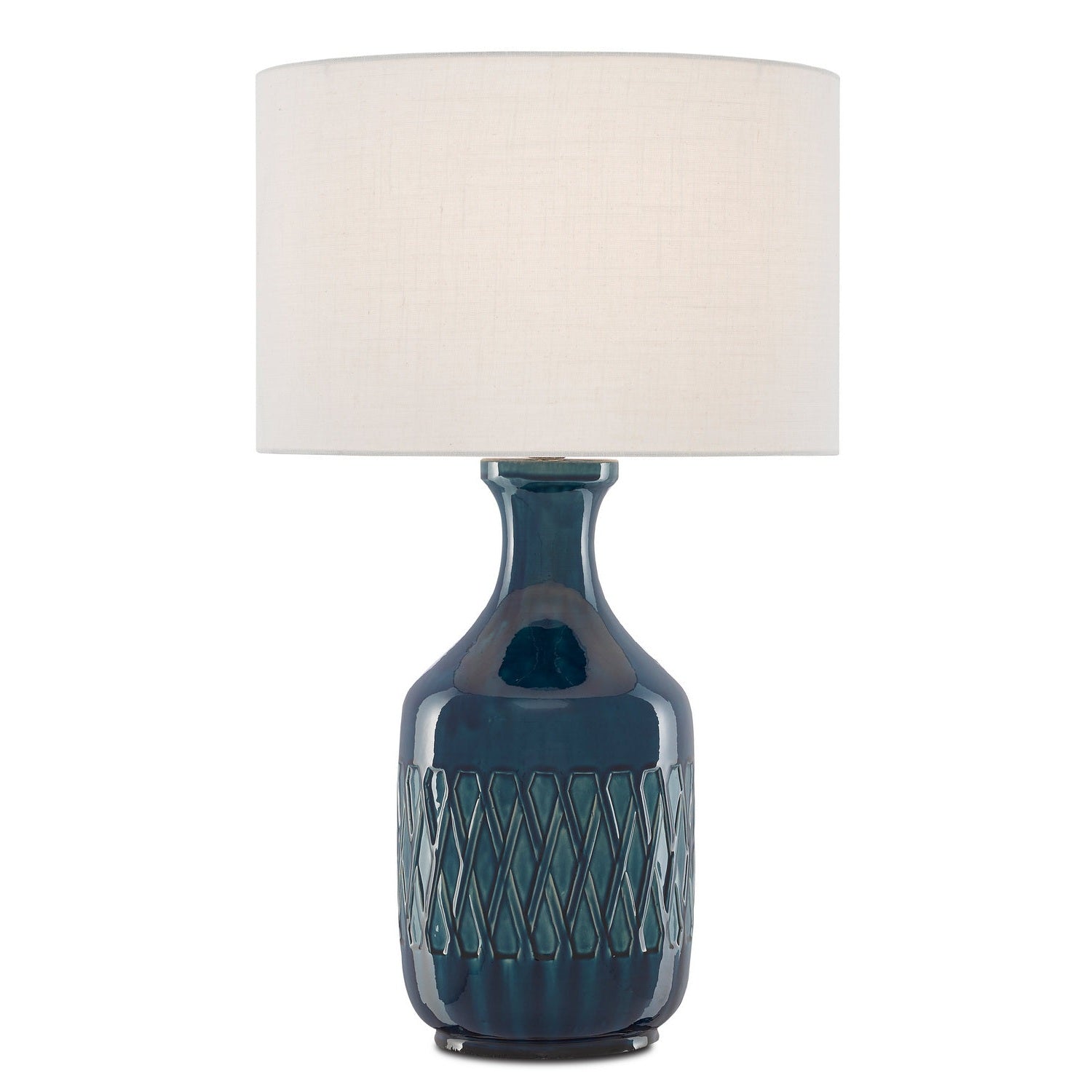 Currey and Company - 6000-0515 - One Light Table Lamp - Samba Collection - Ocean Blue