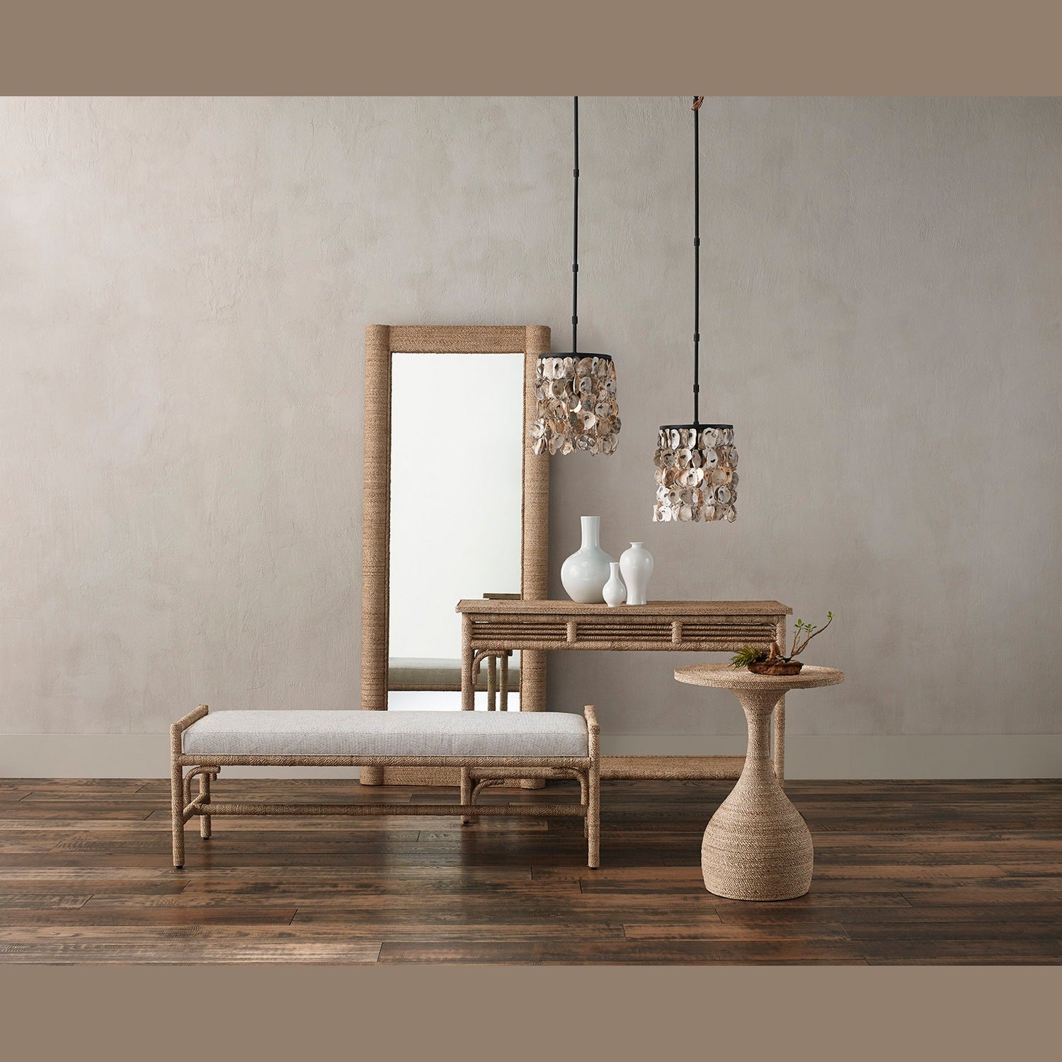 Currey and Company - 7000-1172 - Bench - Olisa Collection - Natural