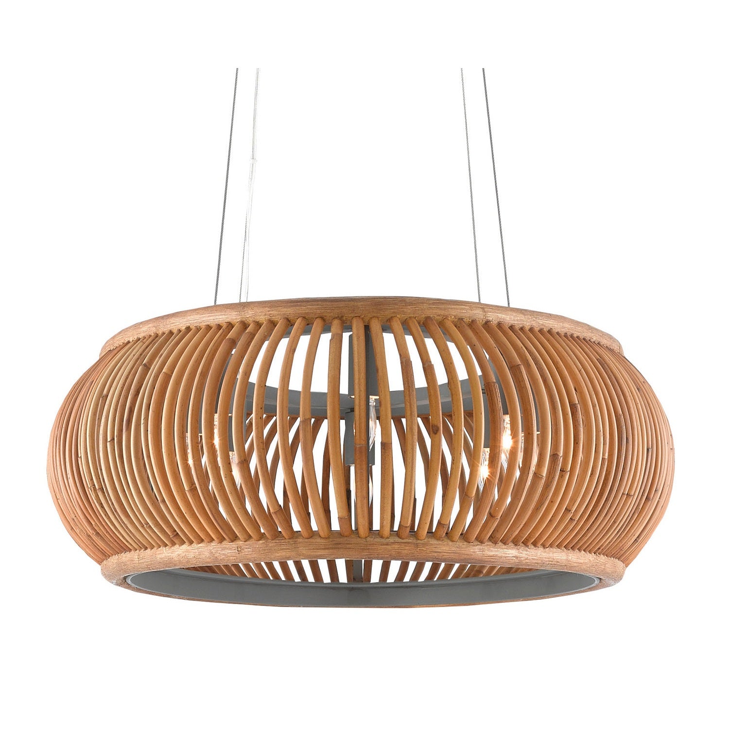 Currey and Company - 9000-0561 - Eight Light Chandelier - Africa Collection - Natural/Hiroshi Gray