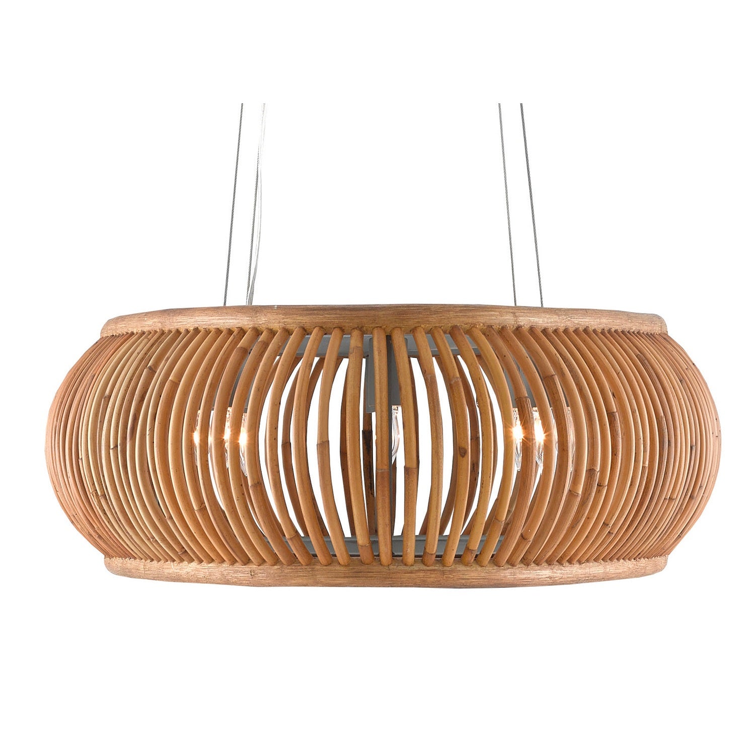Currey and Company - 9000-0561 - Eight Light Chandelier - Africa Collection - Natural/Hiroshi Gray