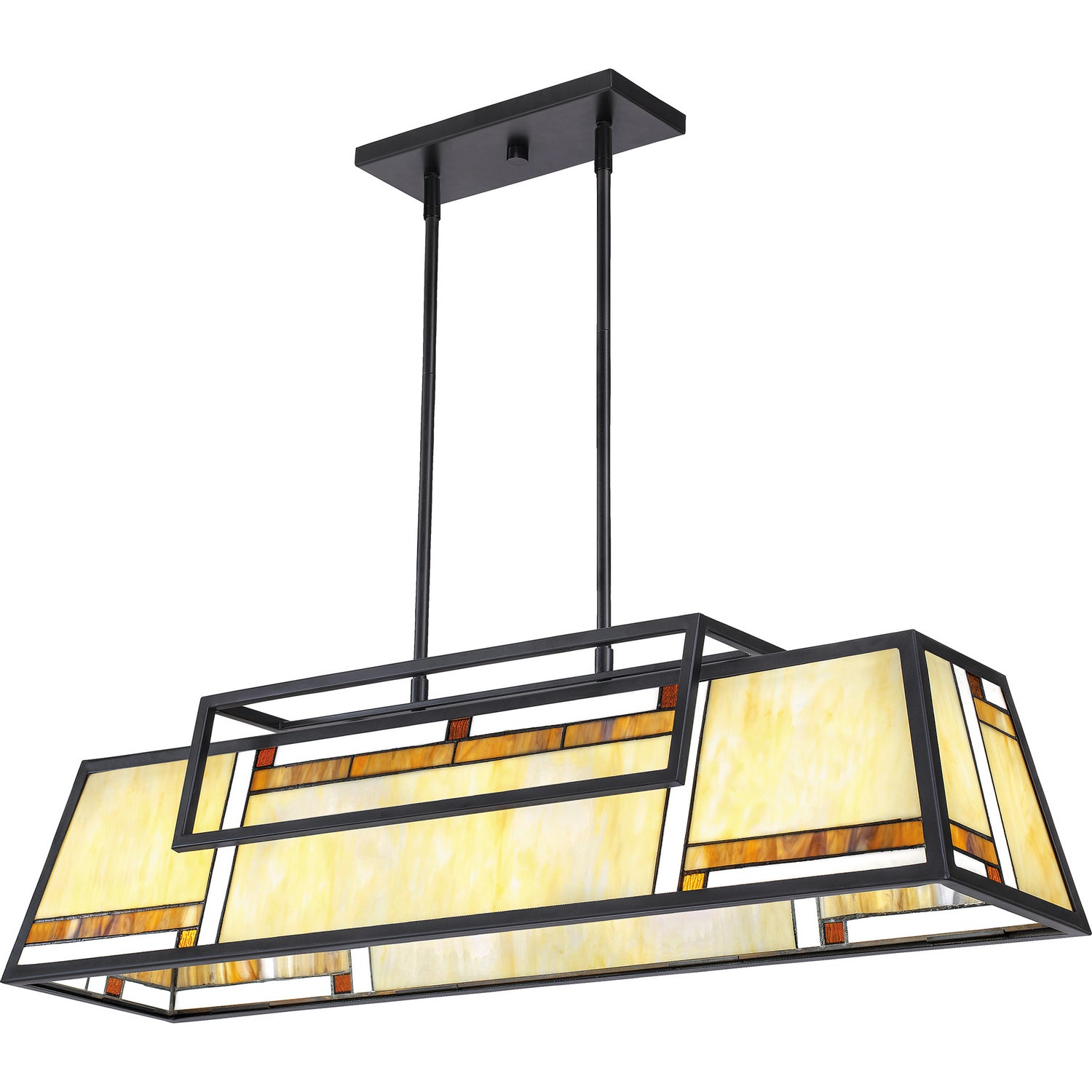 Quoizel - ATW439MBK - Four Light Island Chandelier - Atwater - Matte Black