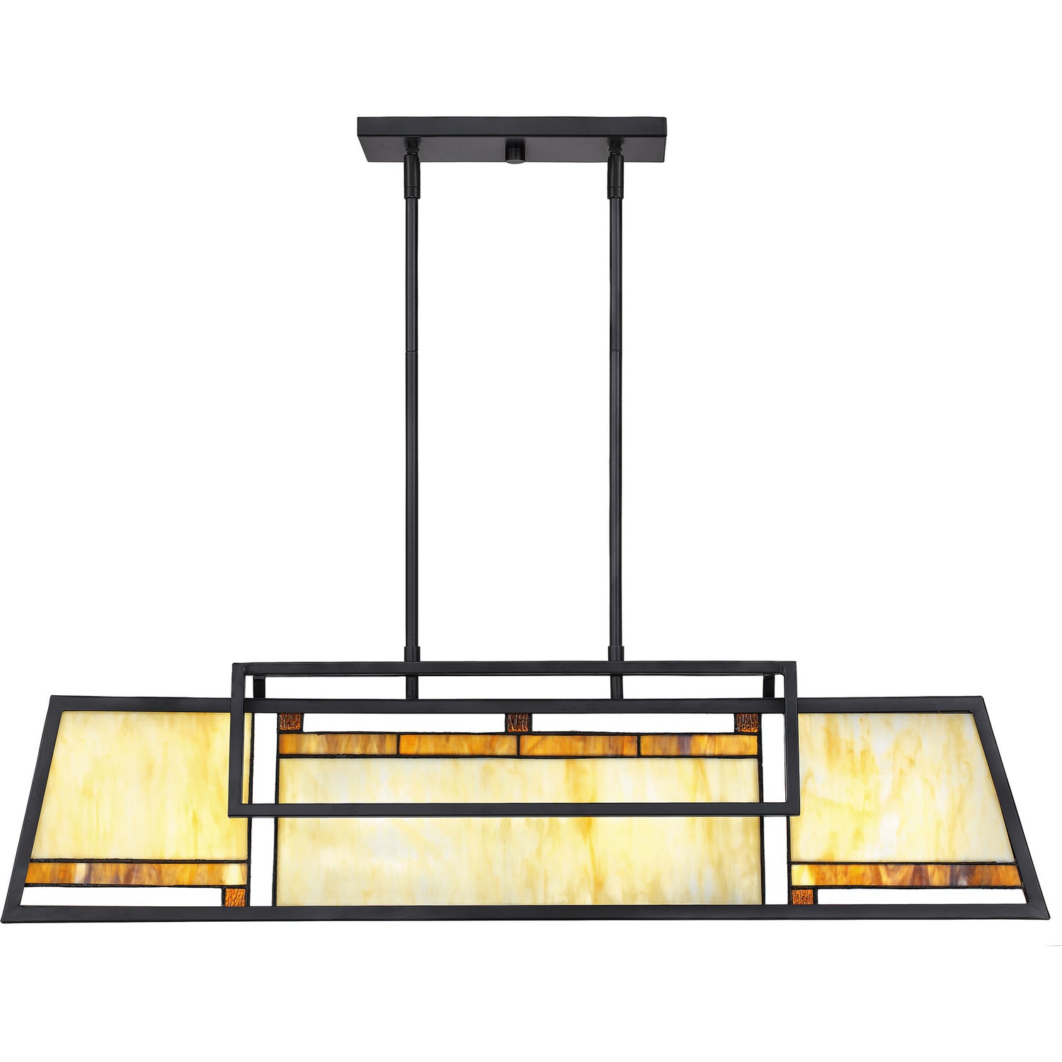 Quoizel - ATW439MBK - Four Light Island Chandelier - Atwater - Matte Black