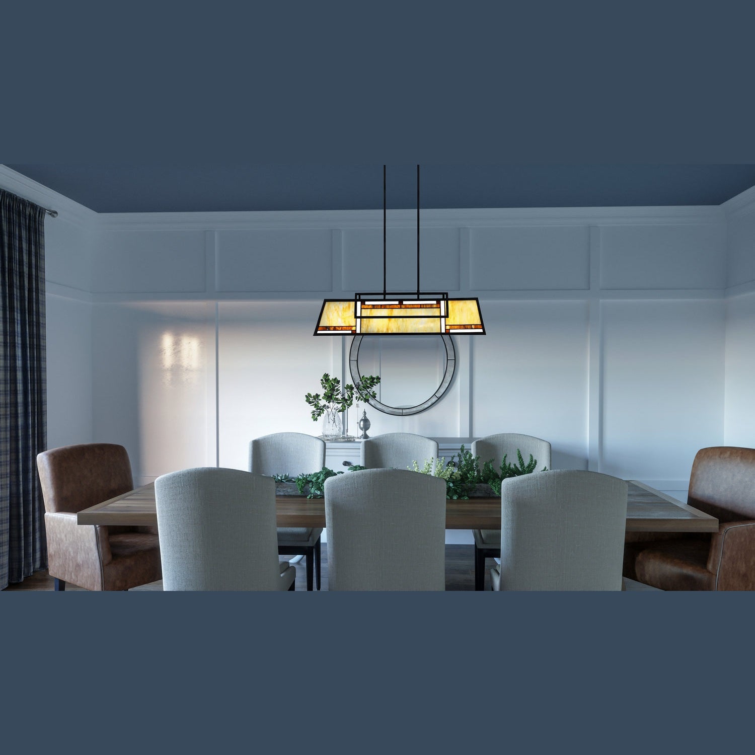Quoizel - ATW439MBK - Four Light Island Chandelier - Atwater - Matte Black